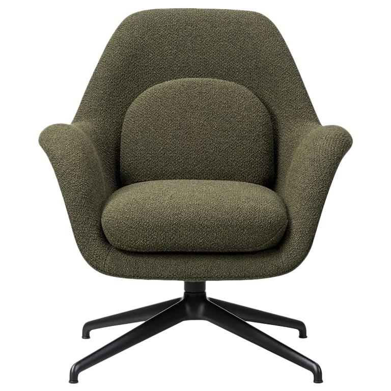 Space Copenhagen Swoon Lounge Chair, Petit, Swivel Base