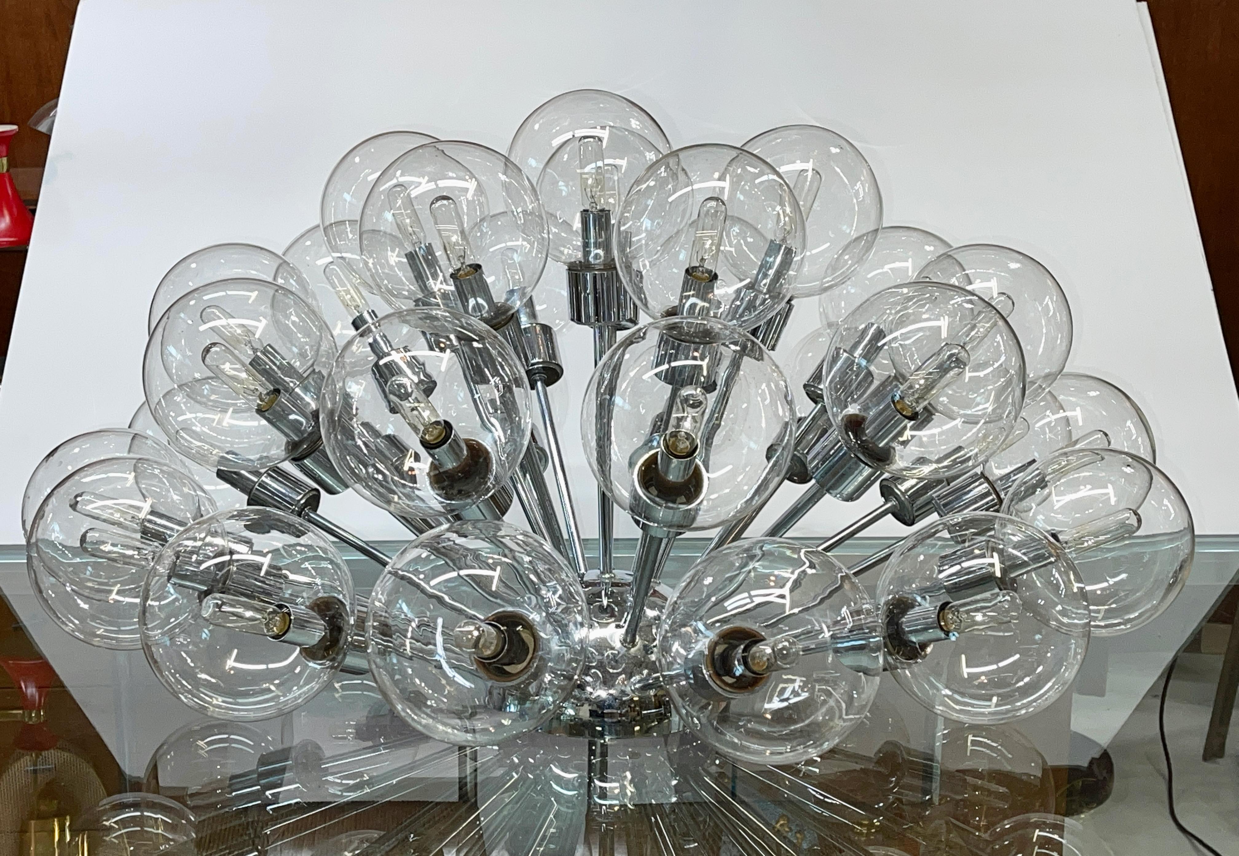 Space Crystal Half Sputnik Ceiling Light by Motoko Ishii In Good Condition In Hanover, MA