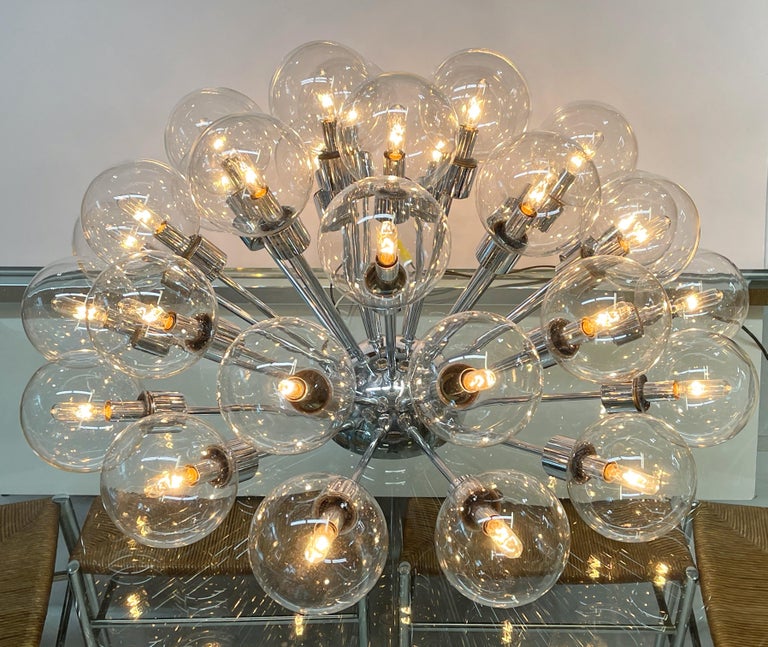 Late 20th Century Space Crystal Half Sputnik Ceiling Light by Motoko Ishii For Sale