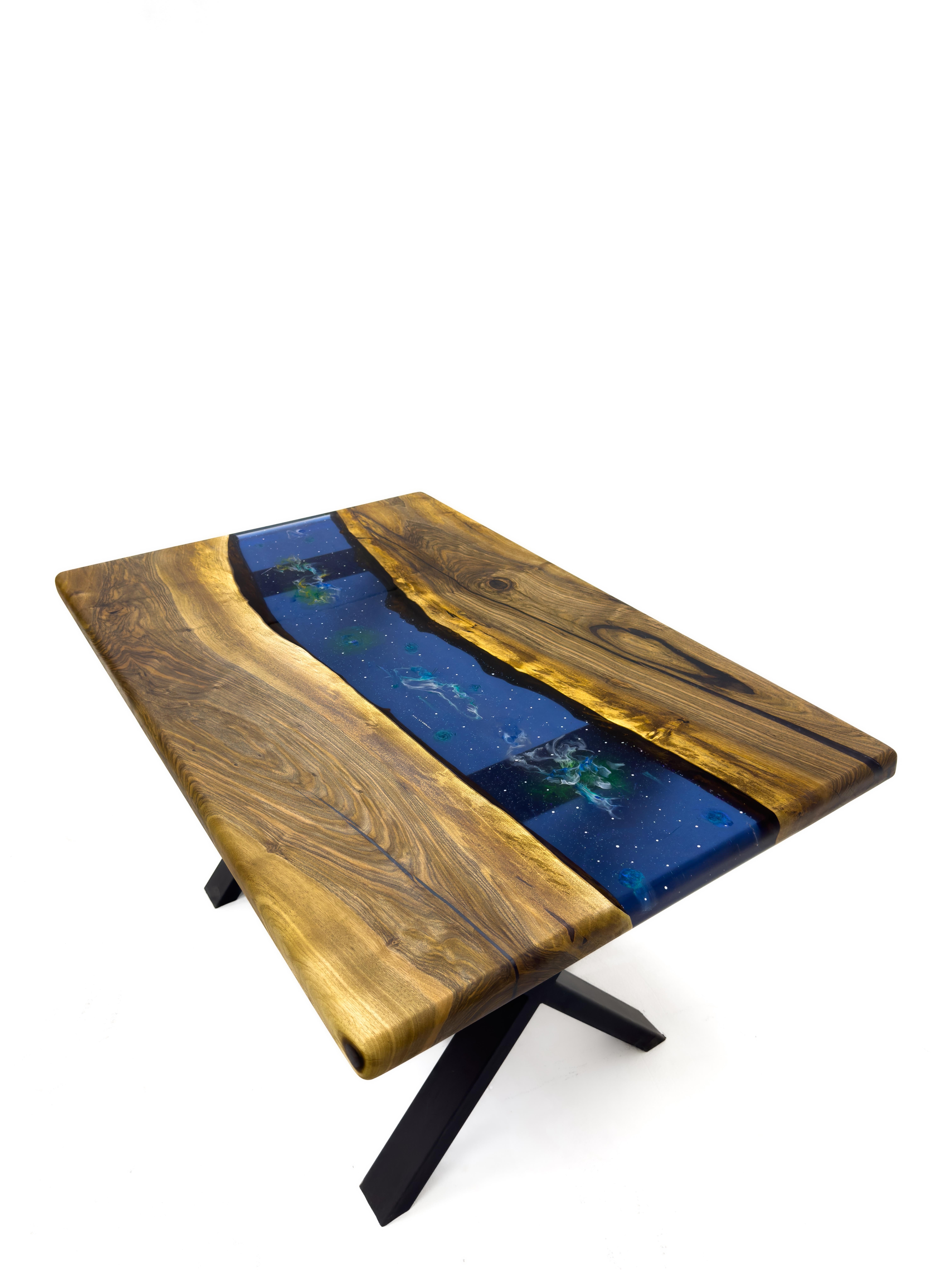 Space Design Epoxy Resin Dining Table X Base In New Condition For Sale In İnegöl, TR