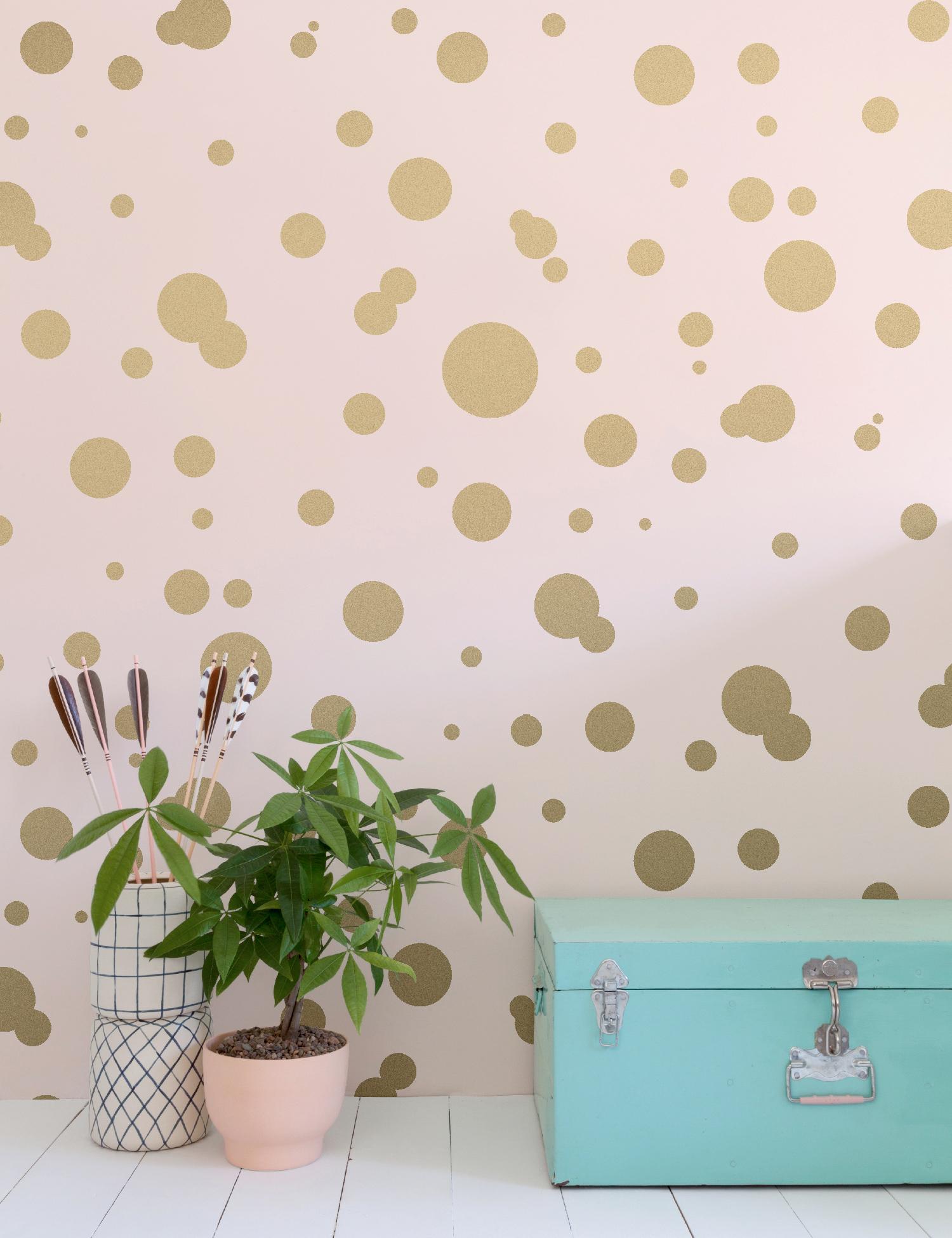This large-scale repeating bubble pattern is the perfect pattern for your walls!

Samples are available for $18 including US shipping, please message us to purchase.  

Printing: Screen-printed by hand (must be ordered in even increments).
Material: