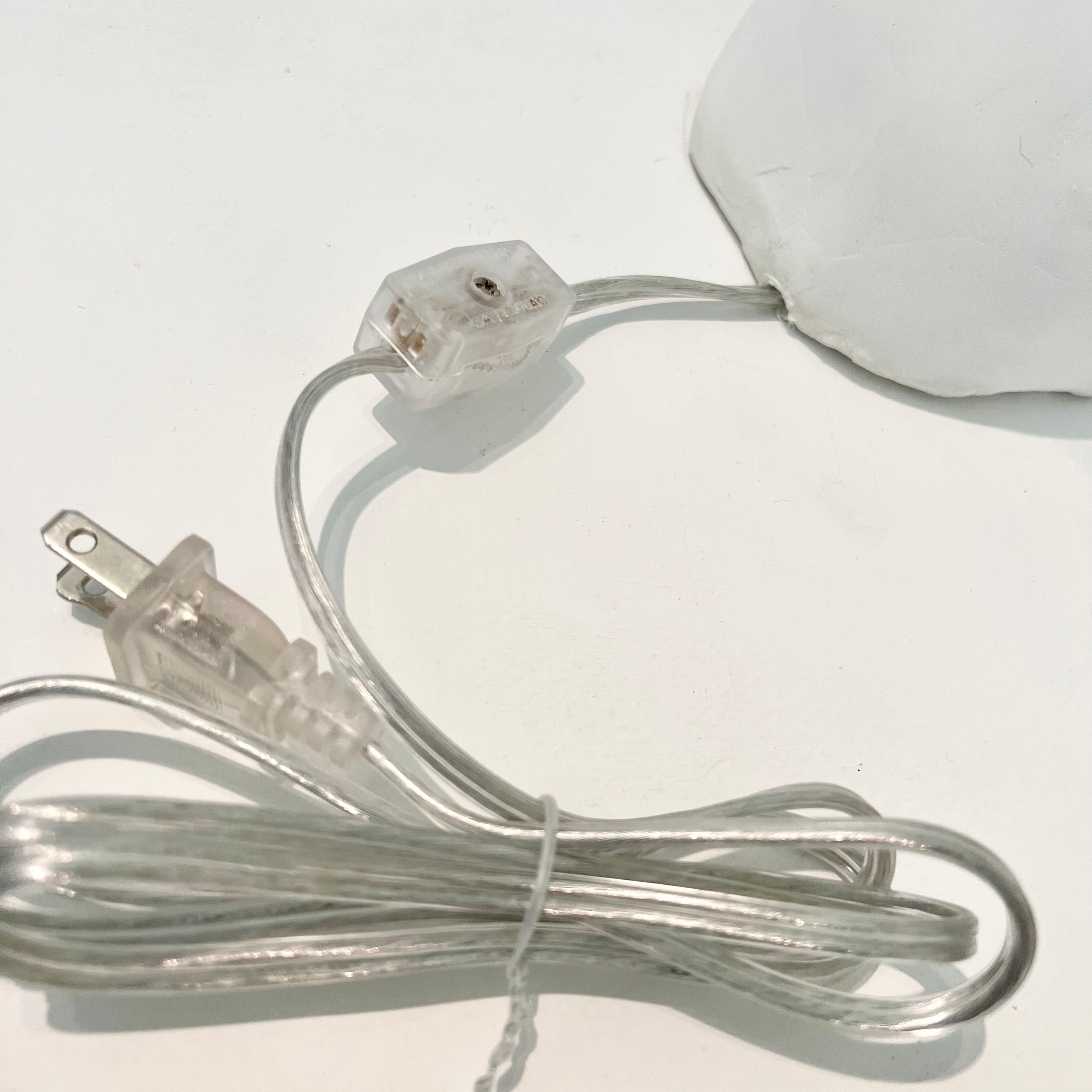 Space Invader Line by Studio Chora, Table Lamp, White Limestone, In Stock In New Condition For Sale In Albuquerque, NM