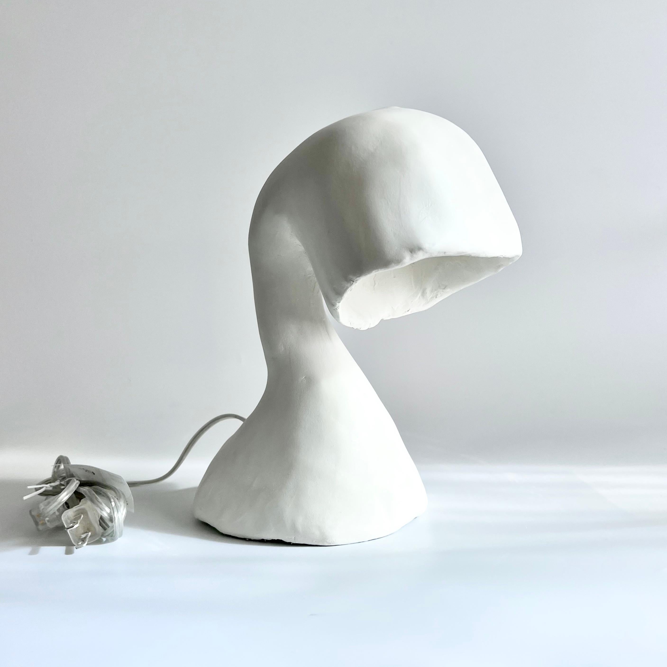 Organic Modern Space Invader Line by Studio Chora, Table Lamp, Limestone Plaster, In Stock For Sale