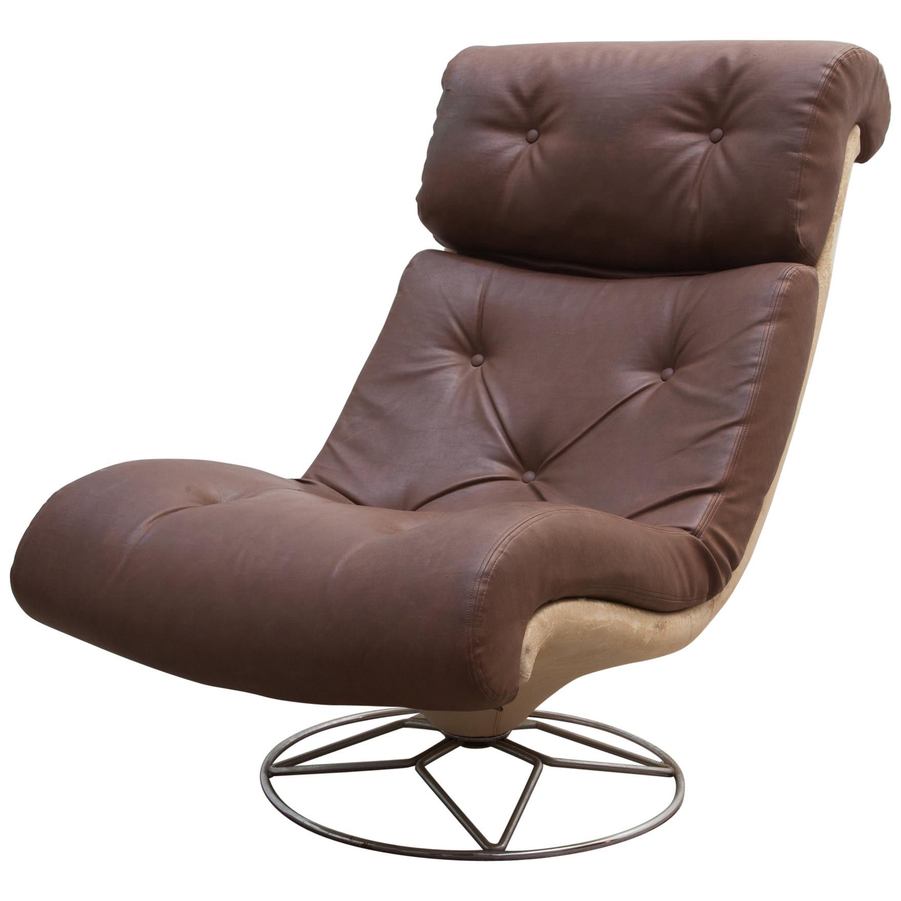 Space Lounge Chair Mid-Century Modern, Belgium, 1970s
