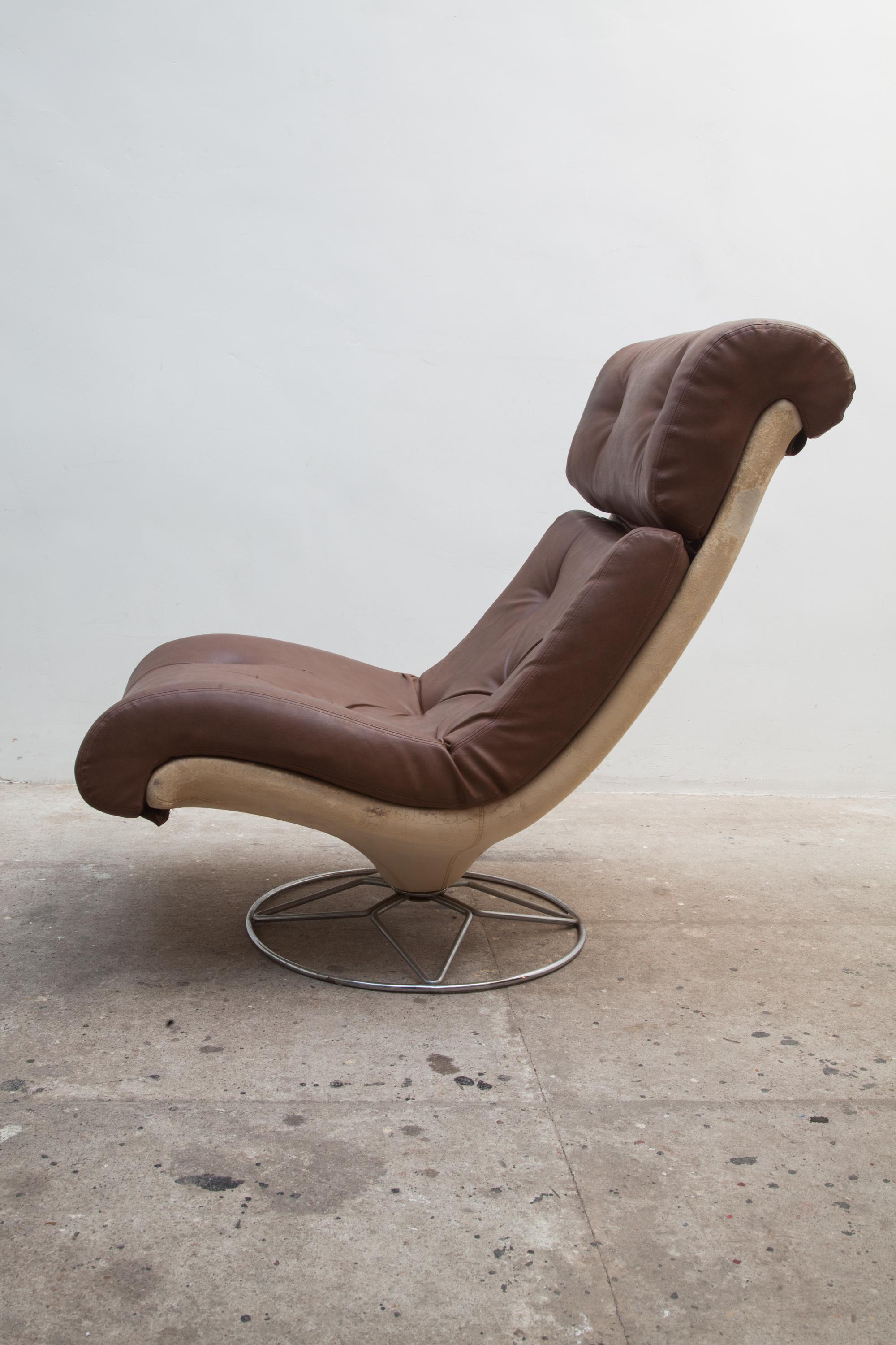Belgian Space Lounge Chair Mid-Century Modern, Belgium, 1970s