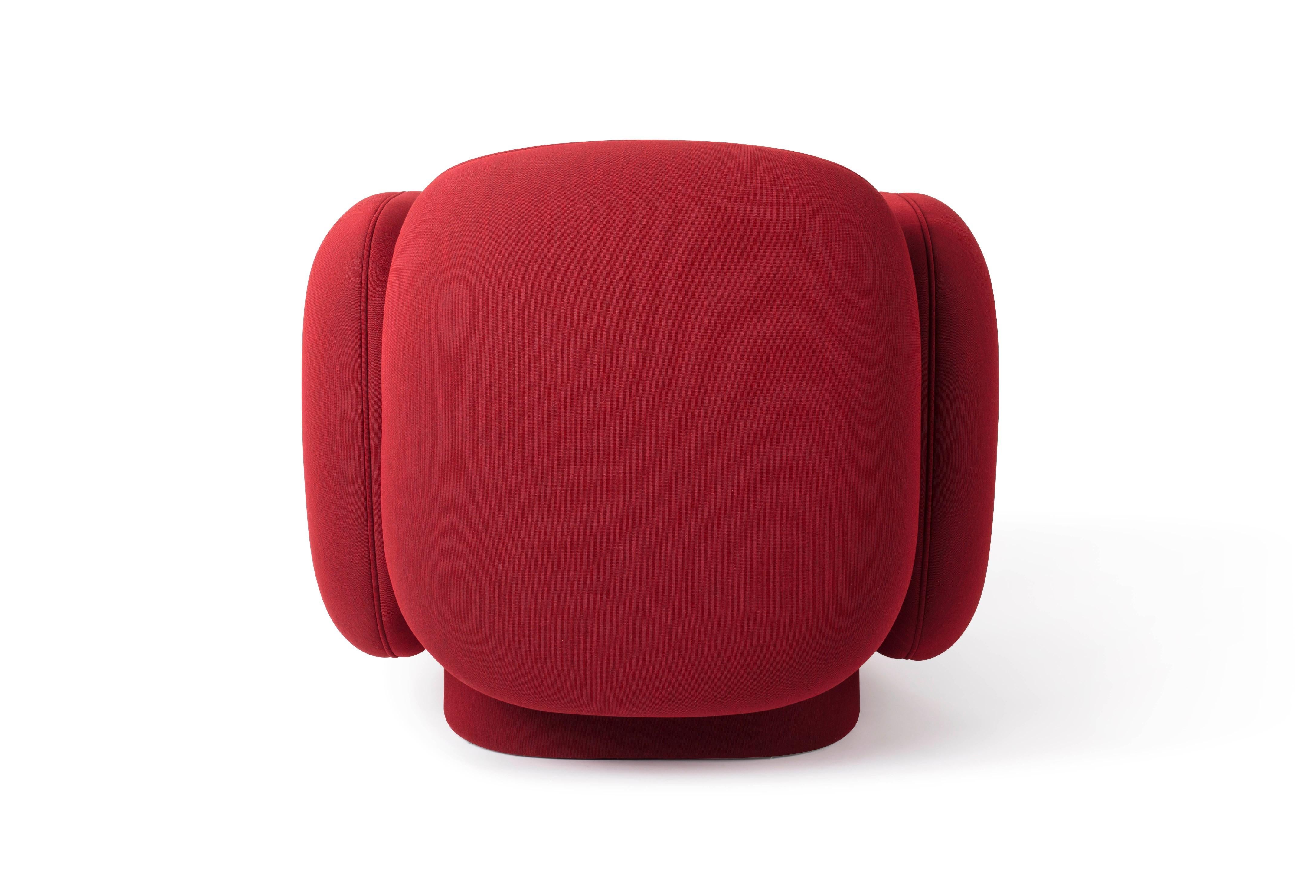 Fabric Space Oddity Armchair and Ottoman Designed by Thomas Dariel