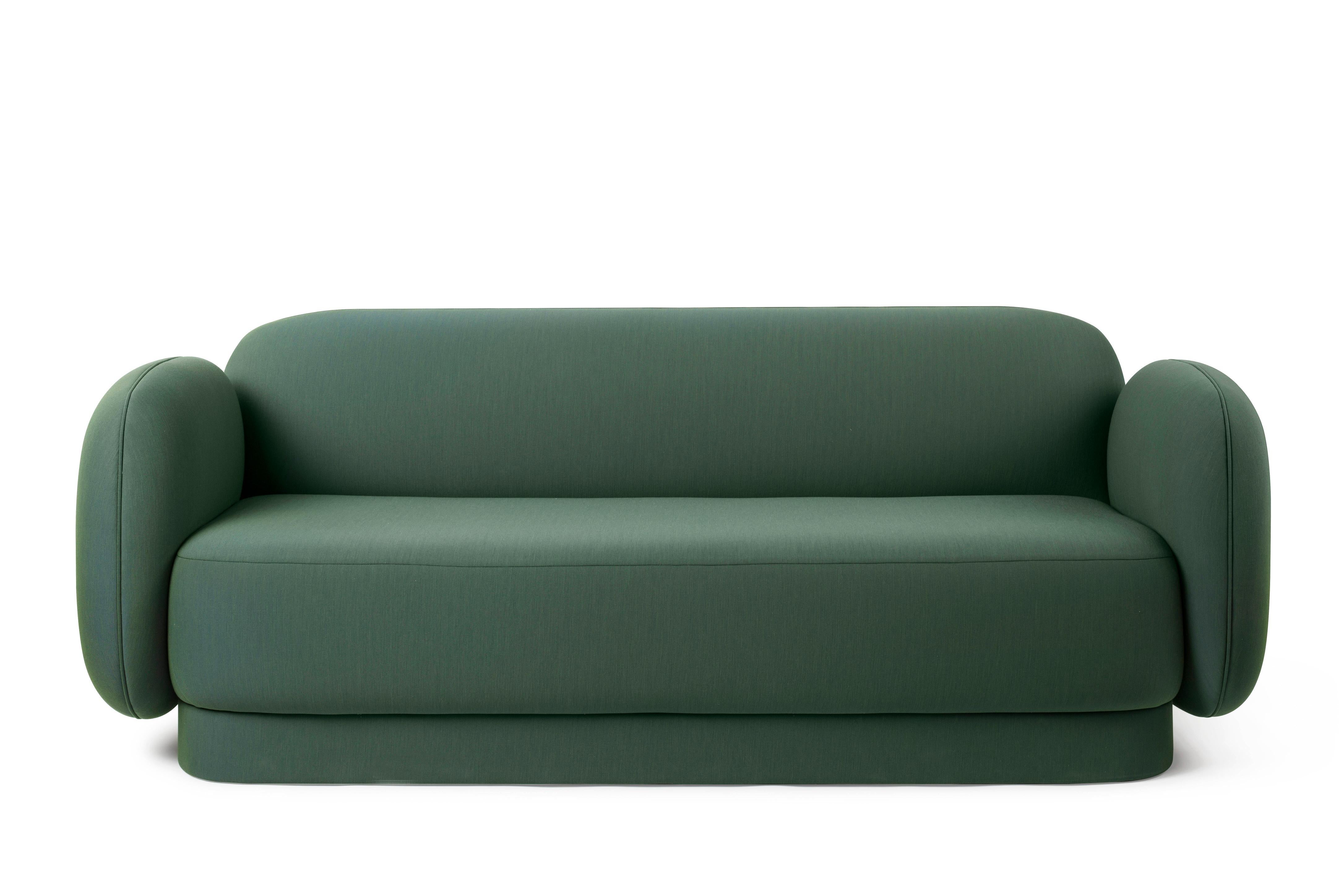 Space Oddity sofa designed by Thomas Dariel, Maison Dada
Sofa: L 240 x D 100 x H 95 cm
Structure in solid timber and plywood • Memory foam
Base and seating fully upholstered in fabric
Recommended fabric • Febrik Uniform Melange Collection from