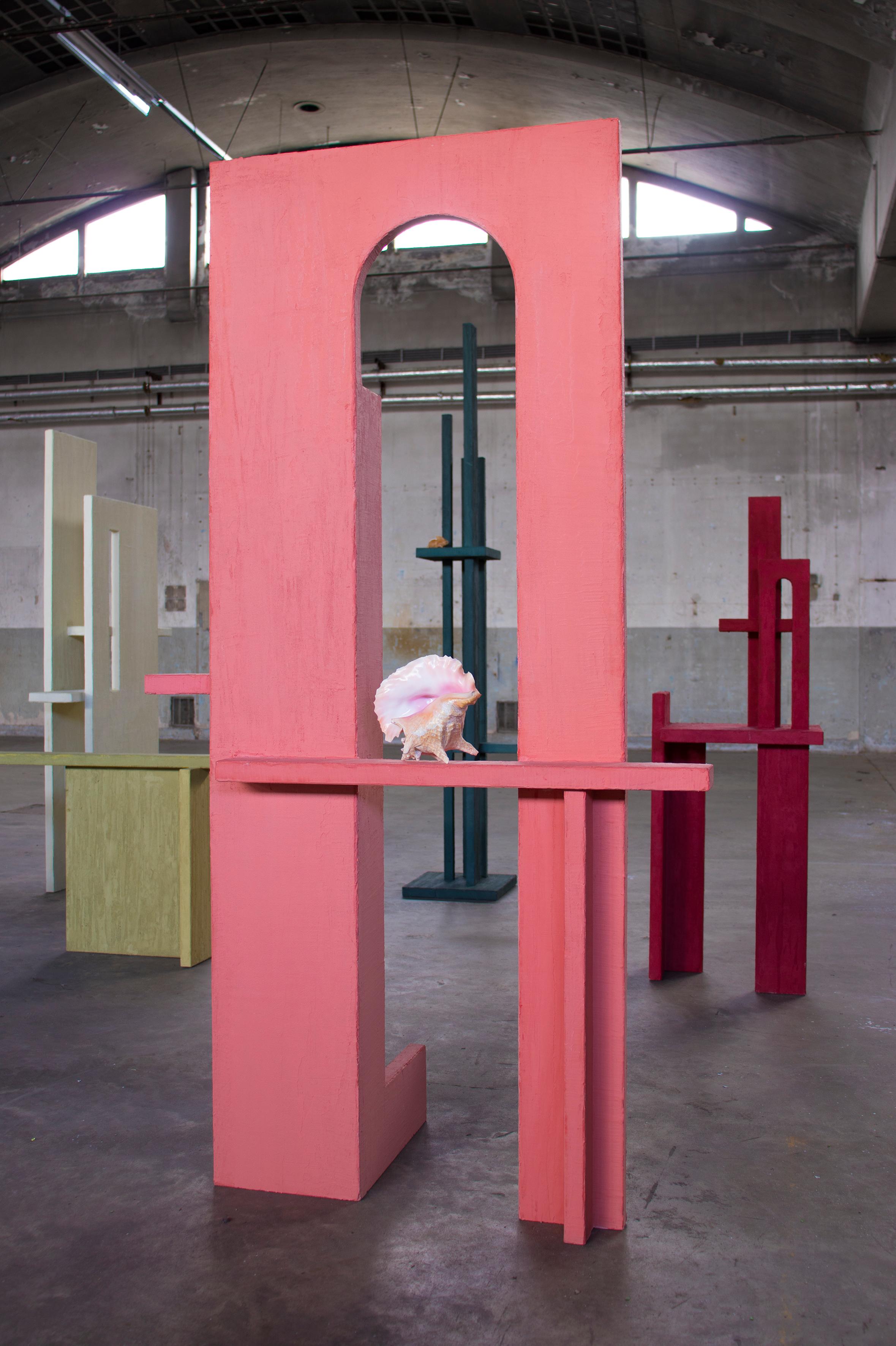 Moderne Space Poetry Pink Séparateur de pièce en vente