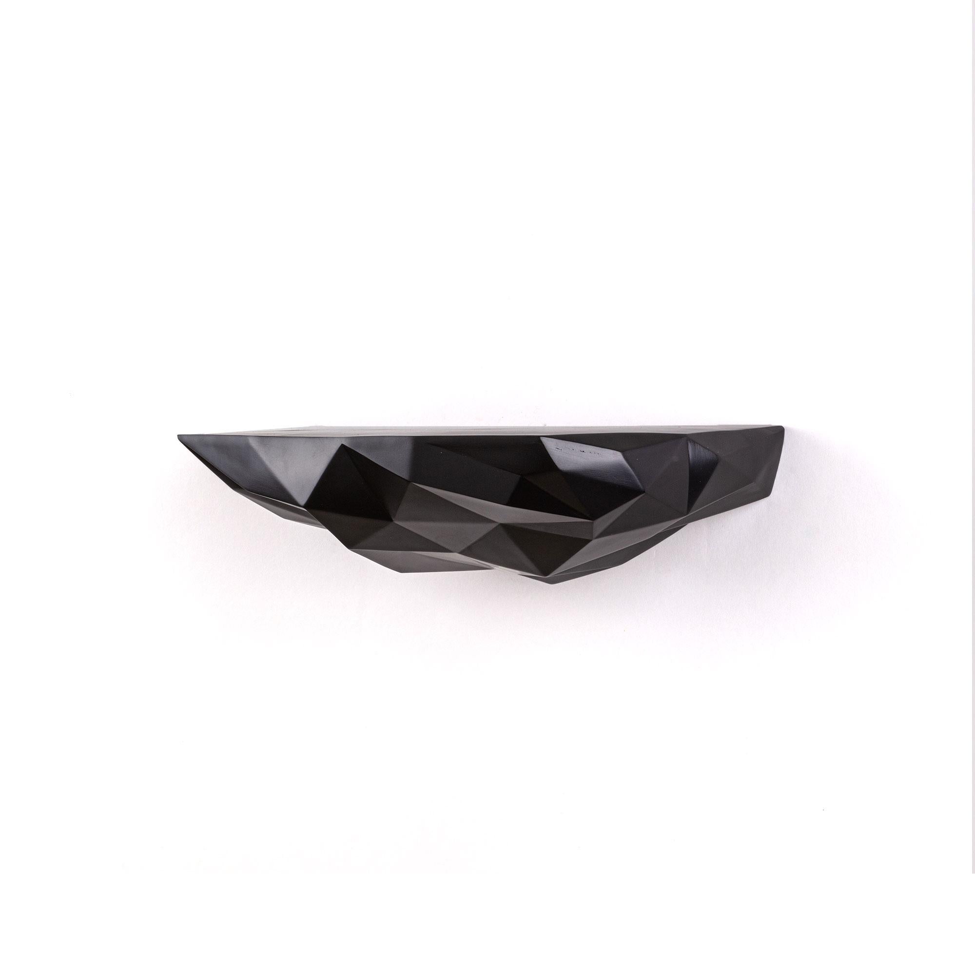 Space Rock Medium black shelf In New Condition For Sale In Doral, FL
