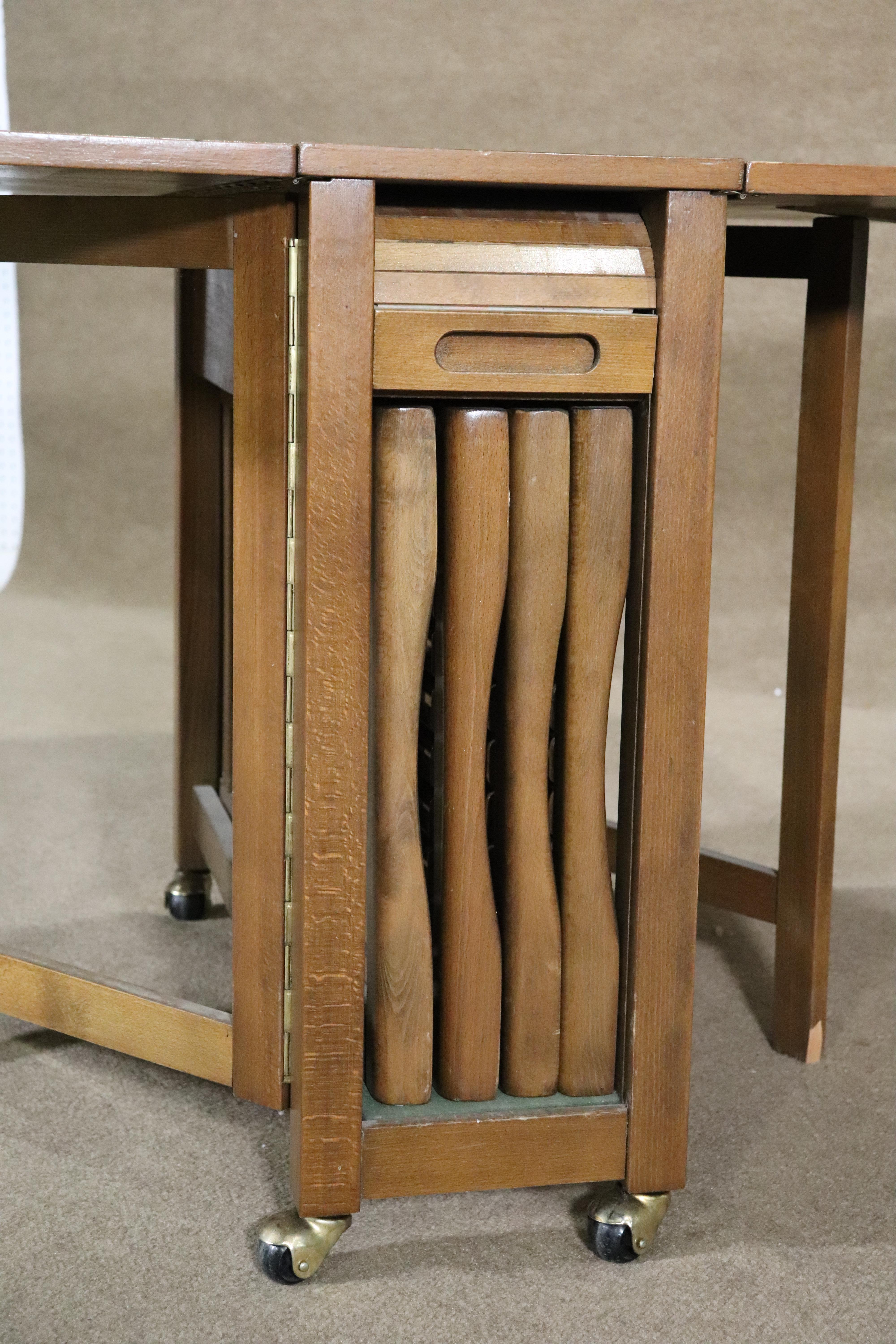 space saver table and chairs