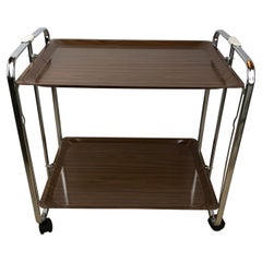 Retro Space Saving Mid-Century French Folding Bar Cart by La Maison Dinett