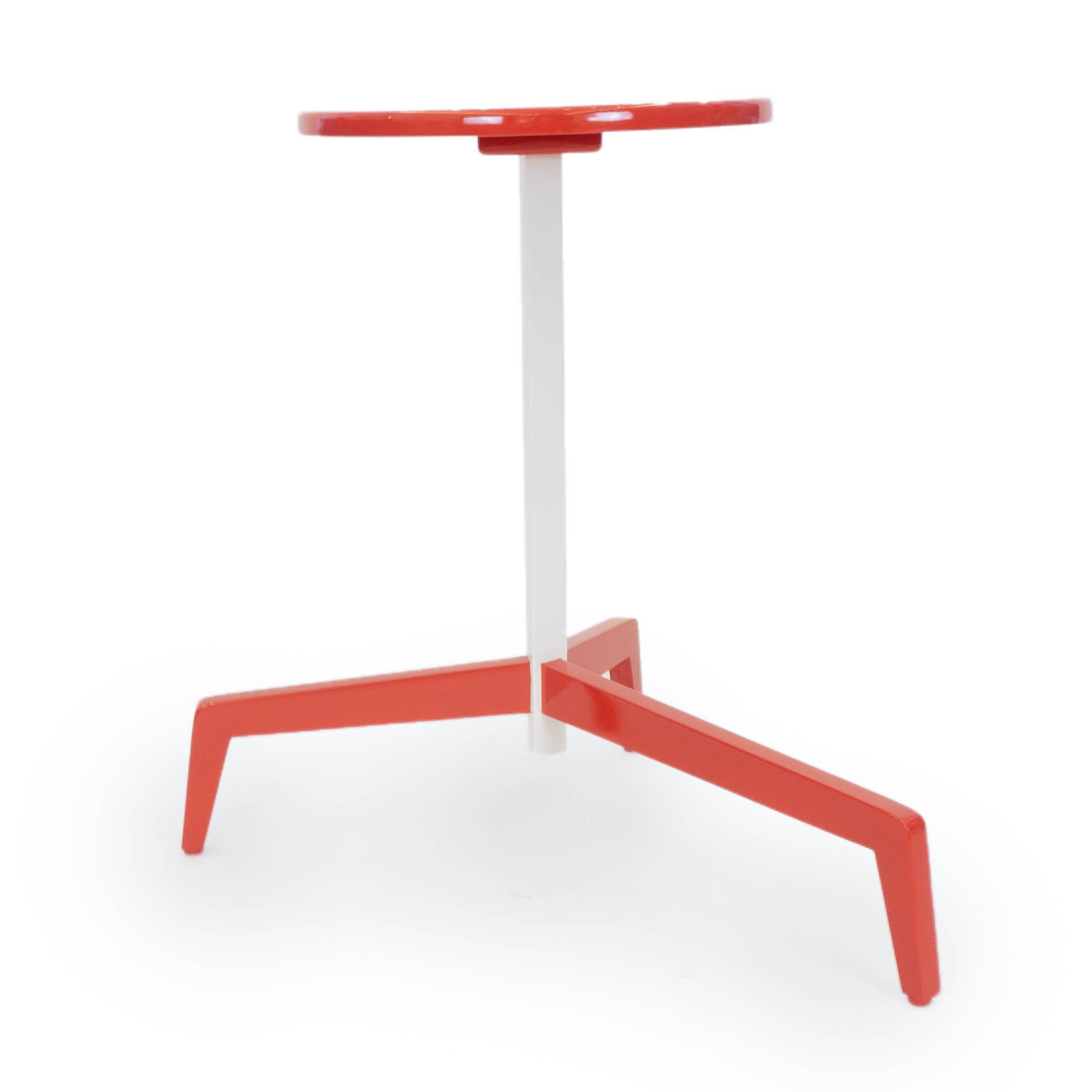 Contemporary Space Saving Modern Side Table For Sale