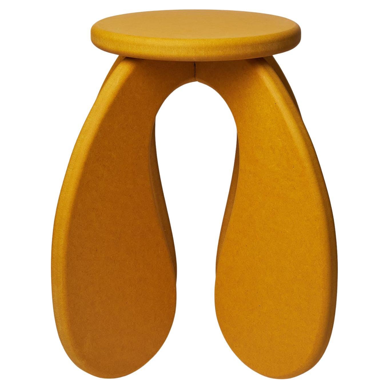 Space Side Table/Stool in Yellow Valchromat For Sale