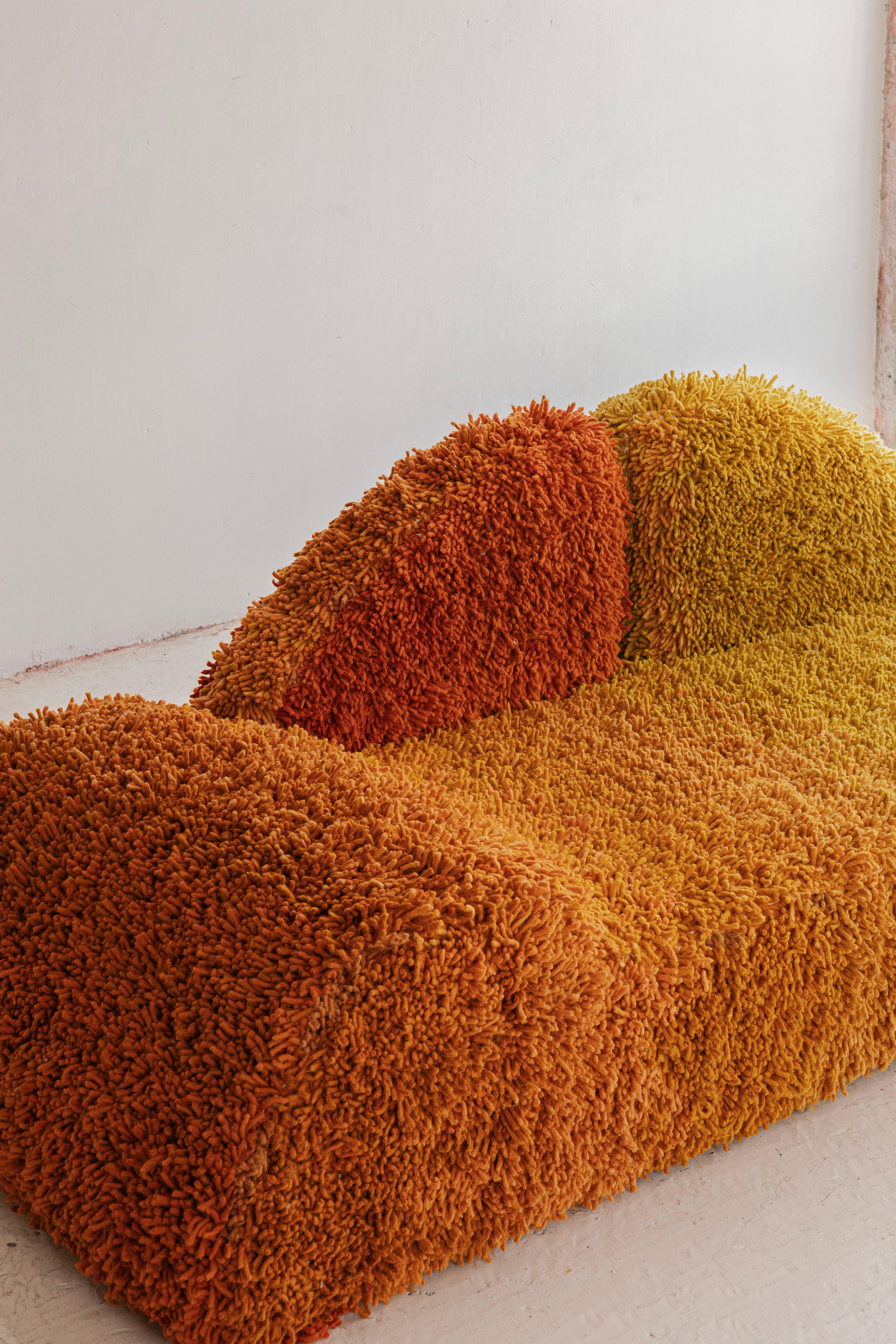 Mexican Space Sofa in Wool By Azotea For Sale