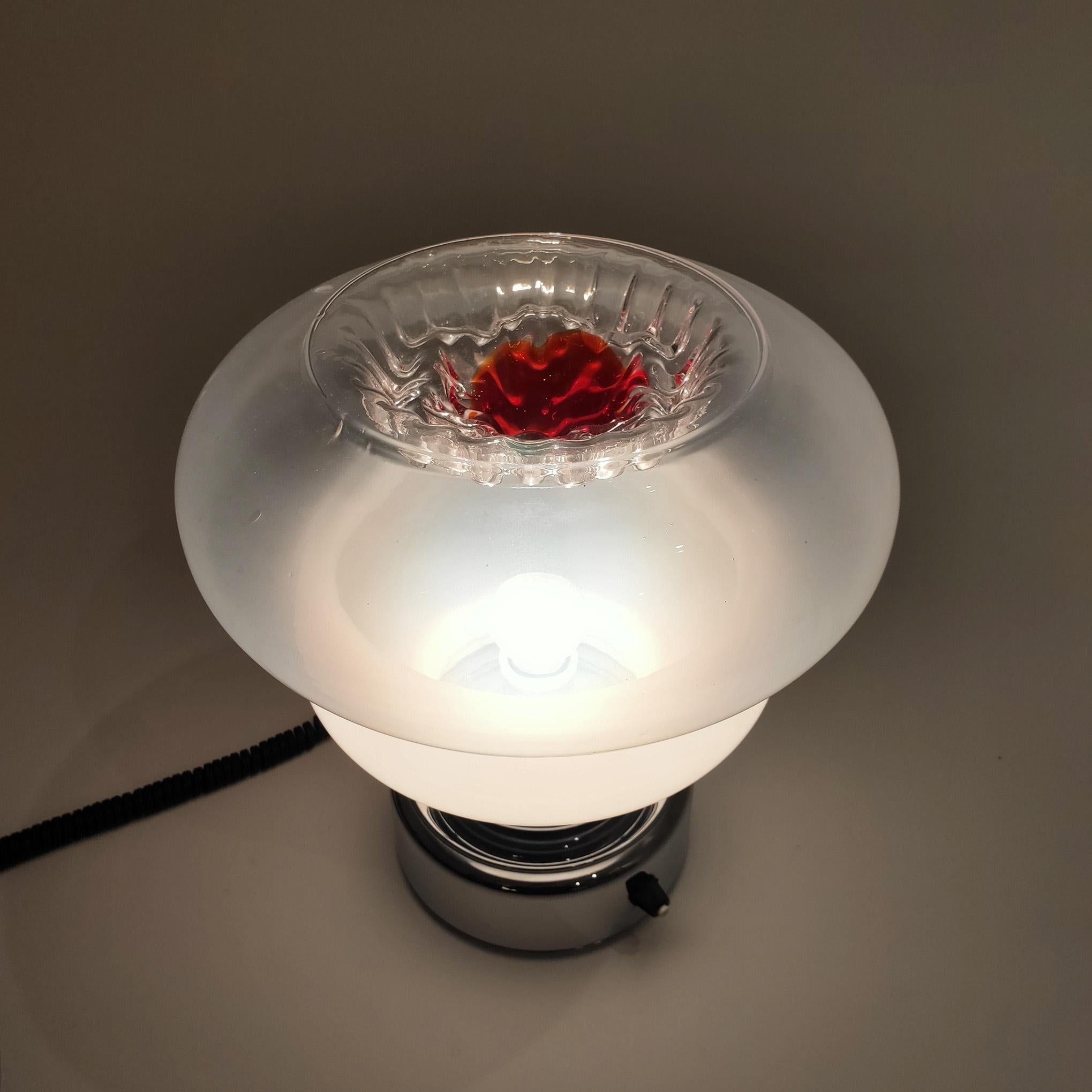 Late 20th Century Spaceage murano table lamp in the style of Toni Zuccheri, Italy, 1970s For Sale