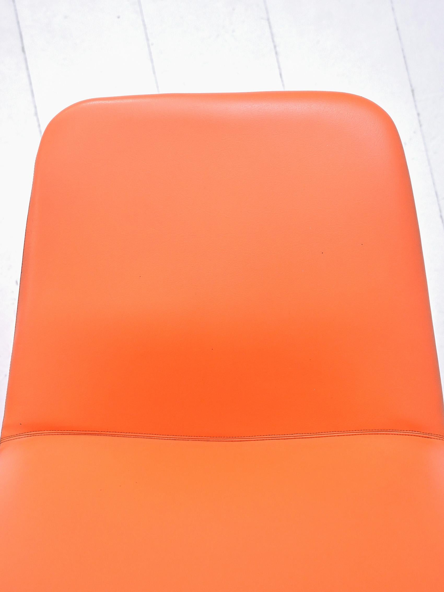 'Spaceage' style swivel chairs orange color, 1970s For Sale 1