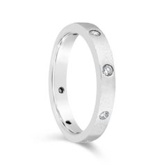 Roman Malakov, Spaced Round Diamond Wedding Band in Matte Finish