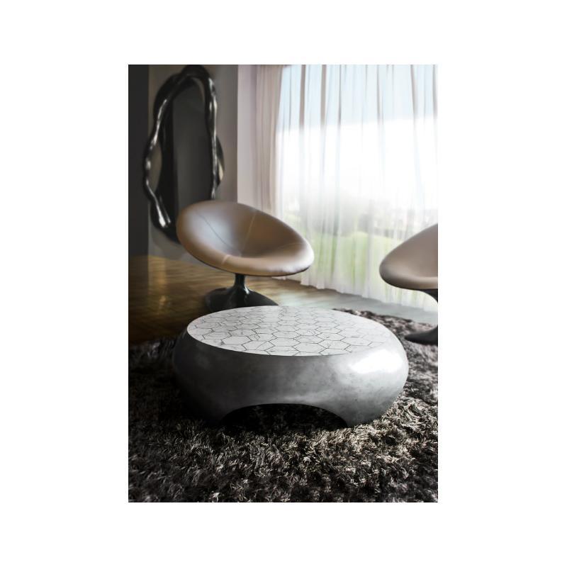 Space Age Spaceship Design Coffee Table Lacquered Resin For Sale