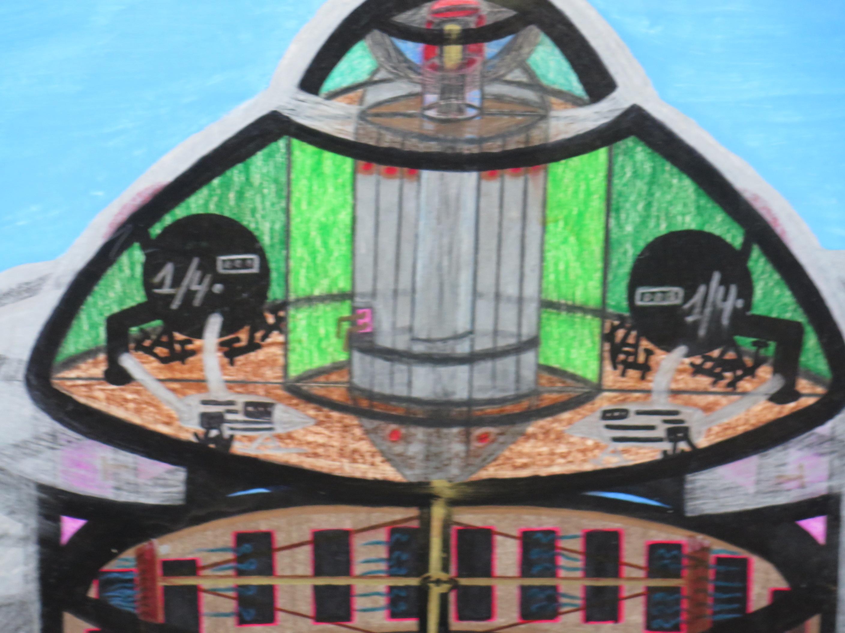 Outsider Art Spaceship UFO by Ionel Talpazan For Sale