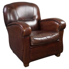Vintage Spacious and well-fitting sheepskin armchair