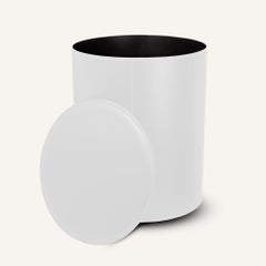 Modern TUTUN Log Holder by Limac Design: Regenerated Leather & Steel
