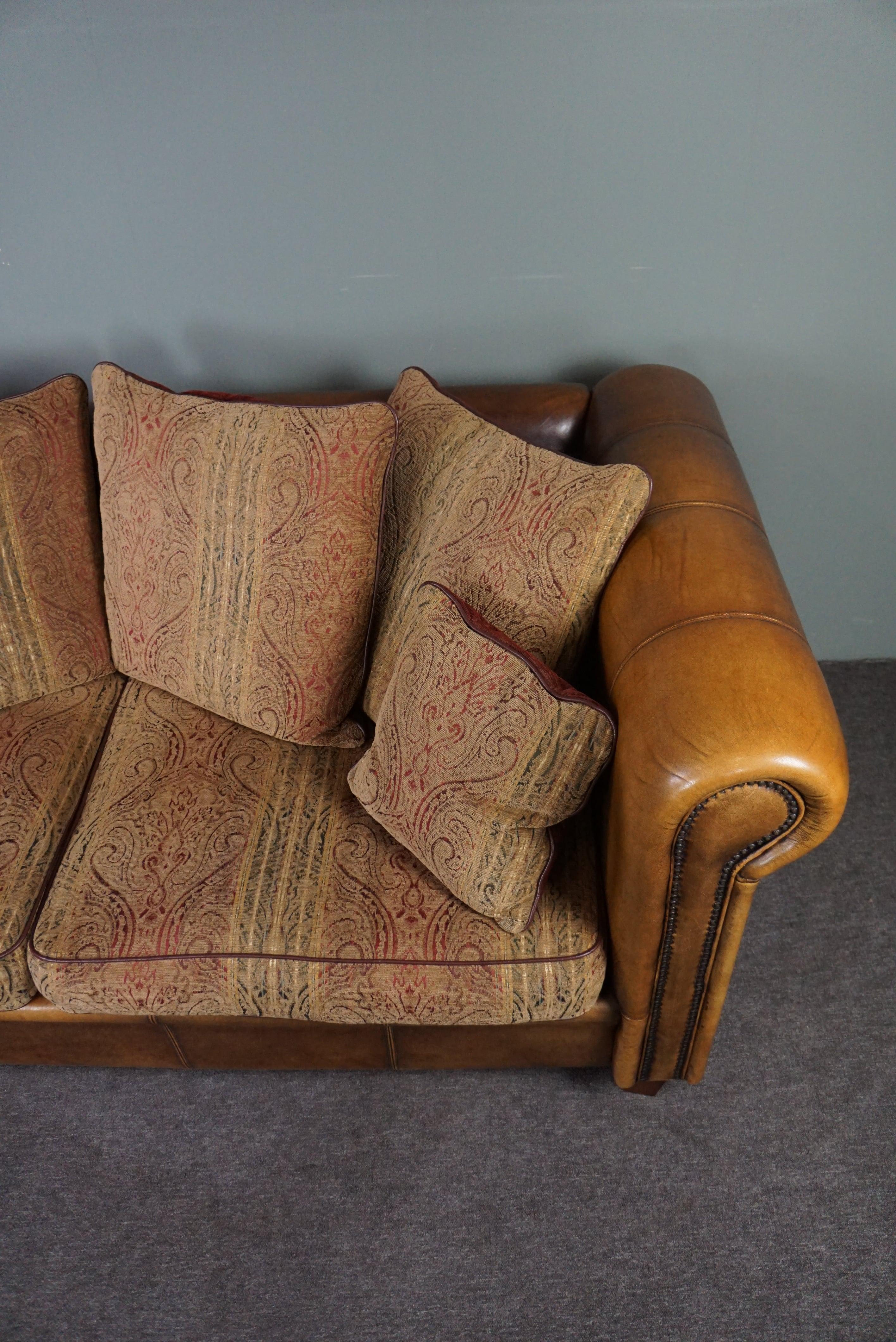 Contemporary Spacious & very comfortable sheepskin 3-seater sofa For Sale