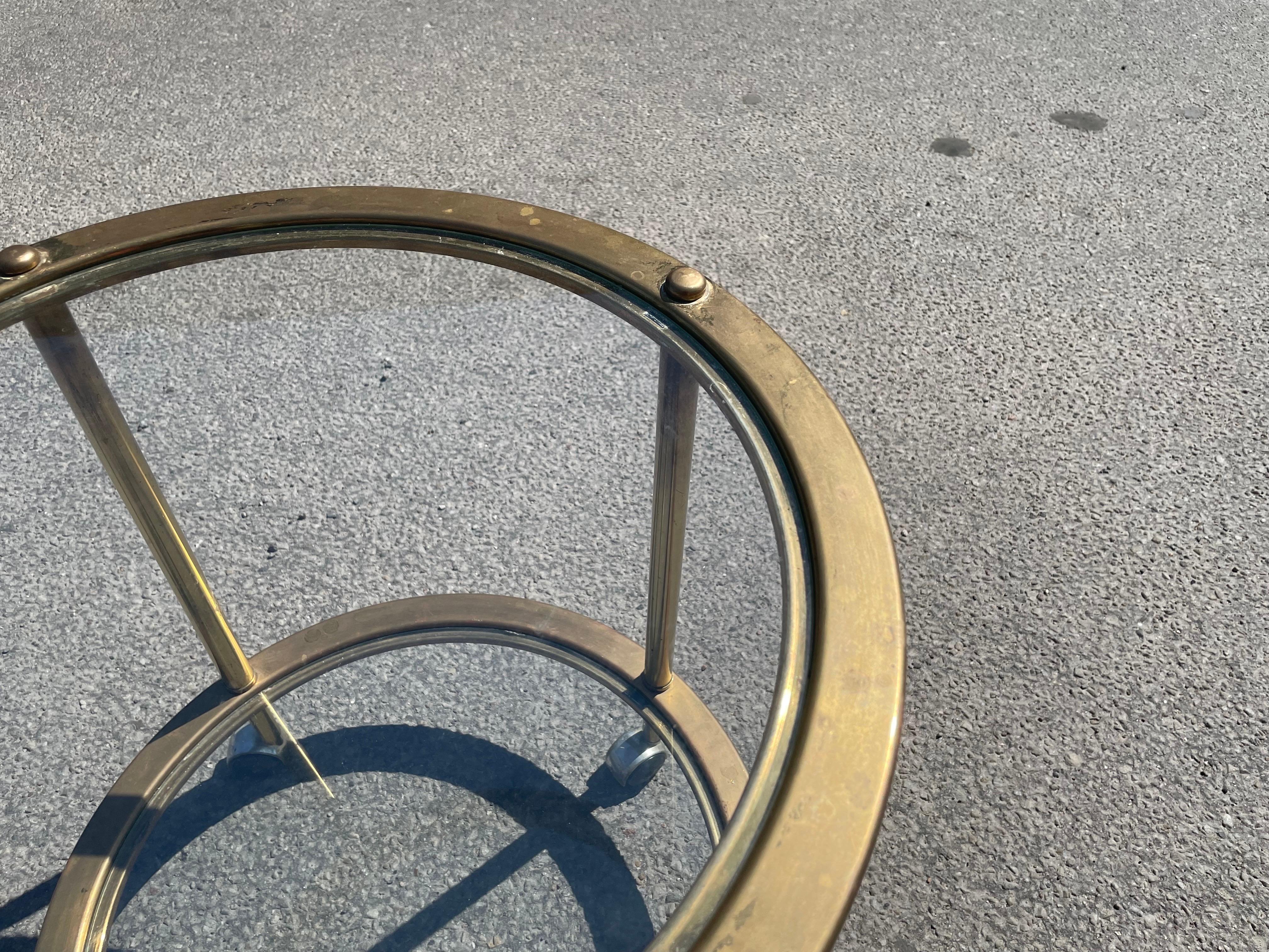Mid-Century Modern Spacieux chariot de bar français vintage des années 1970 en vente