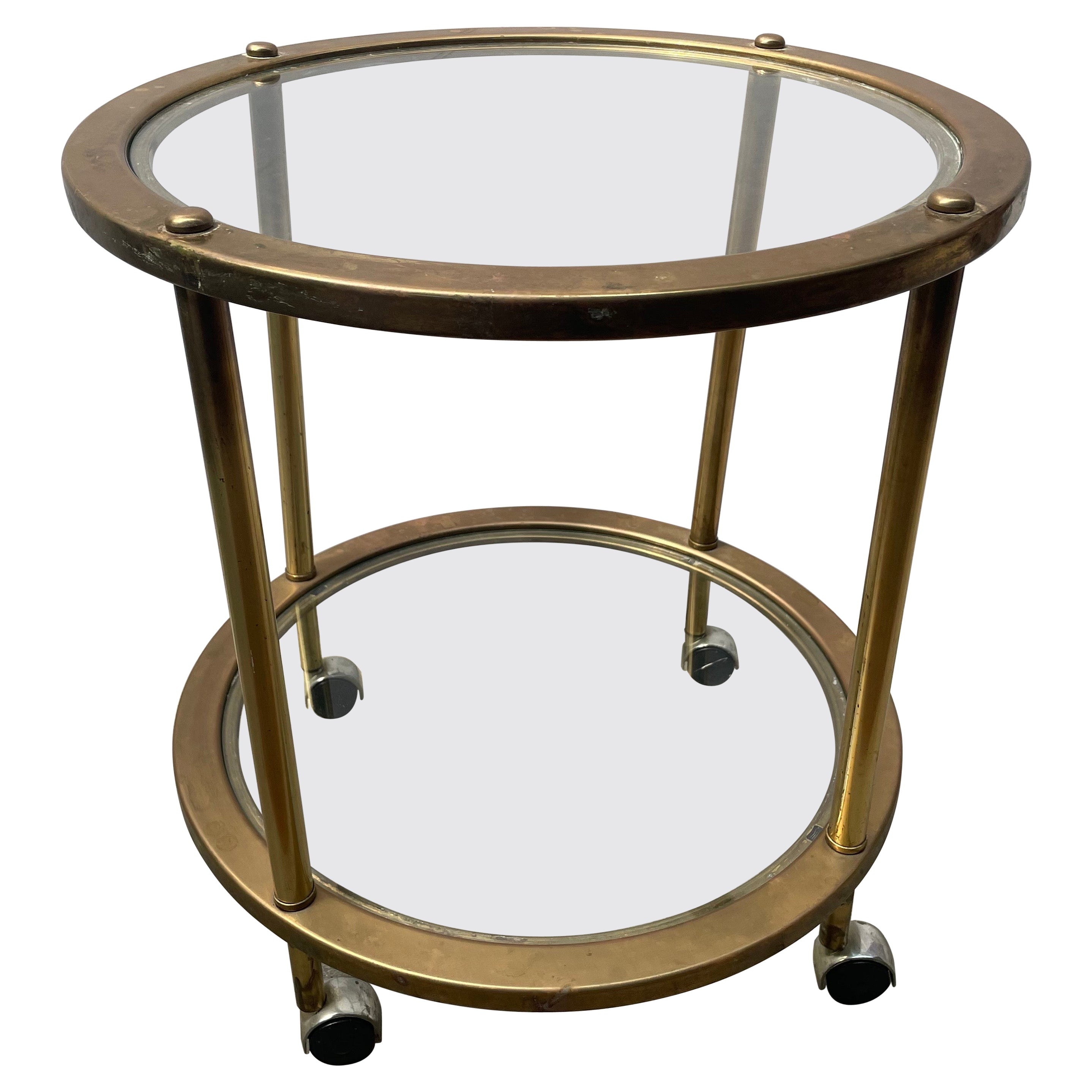 Spacious vintage 1970´s french bar cart For Sale