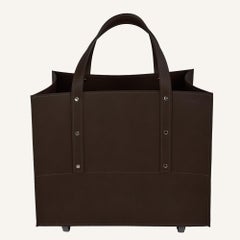 Spacious Leather Firewood Holder MANEGHE by Limac Design, Modern Style