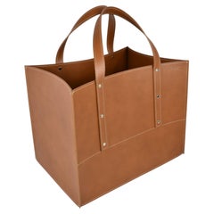 Spacious Leather Firewood Holder MANEGHE by Limac Design, Modern Style