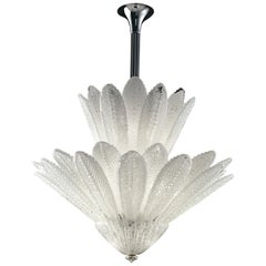 Spade 6746 Suspension Lamp in Glass and Chrome Finishing, by Barovier&Toso