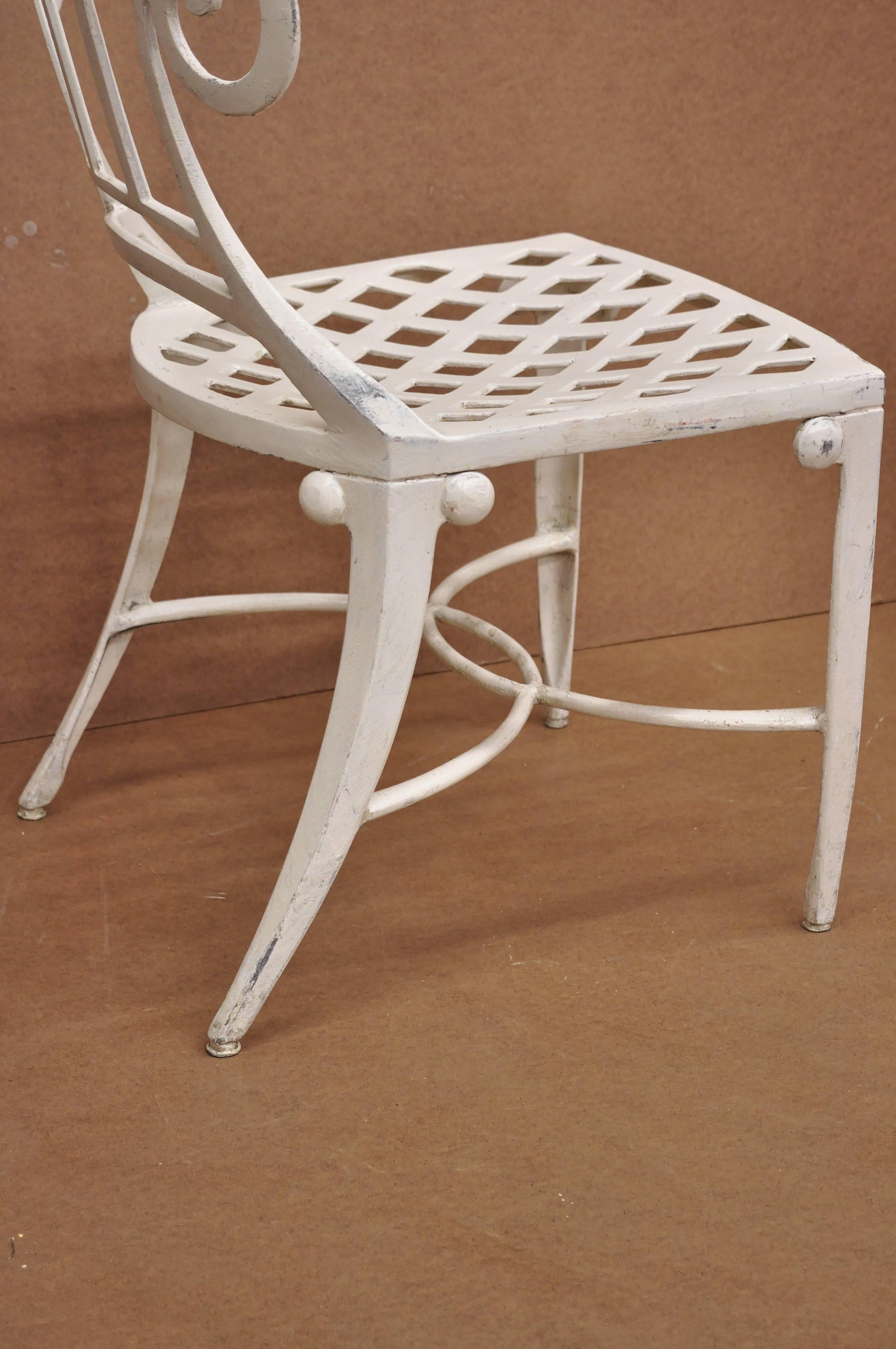 Aluminum Spade Back Cast Aluminium Saber Leg Garden Dining Chair from Tavern on the Green