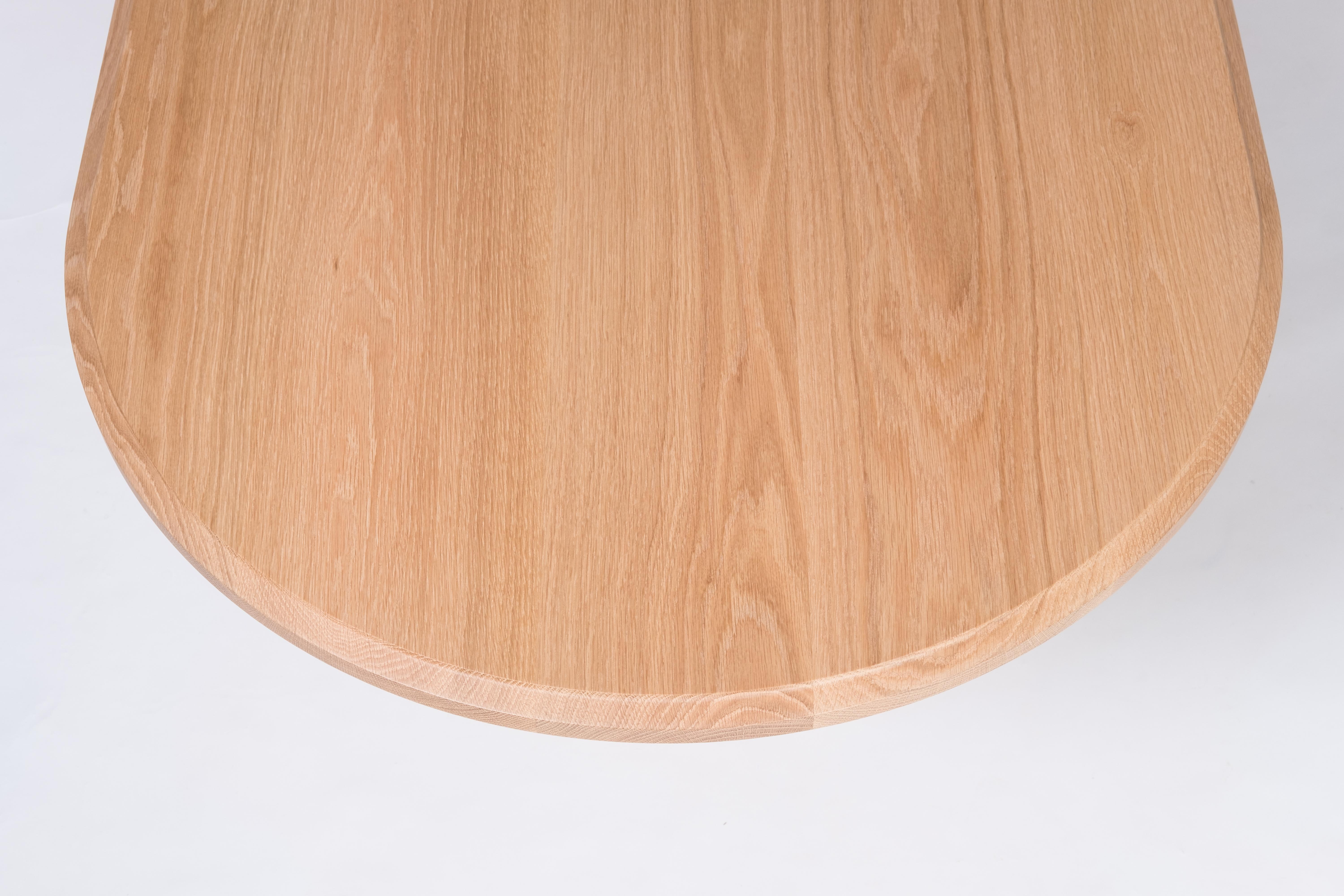 Américain Table de salle à manger Spade de Tretiak Works, tréteau moderne contemporain en chêne blanc en vente