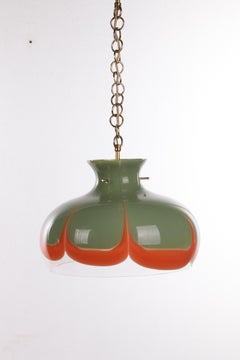 Spage Age Hanging Lamp Kaiser Leuchten with Murano Glass