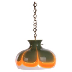 Spage Age Hanging Lamp Kaiser Leuchten with Murano Glass