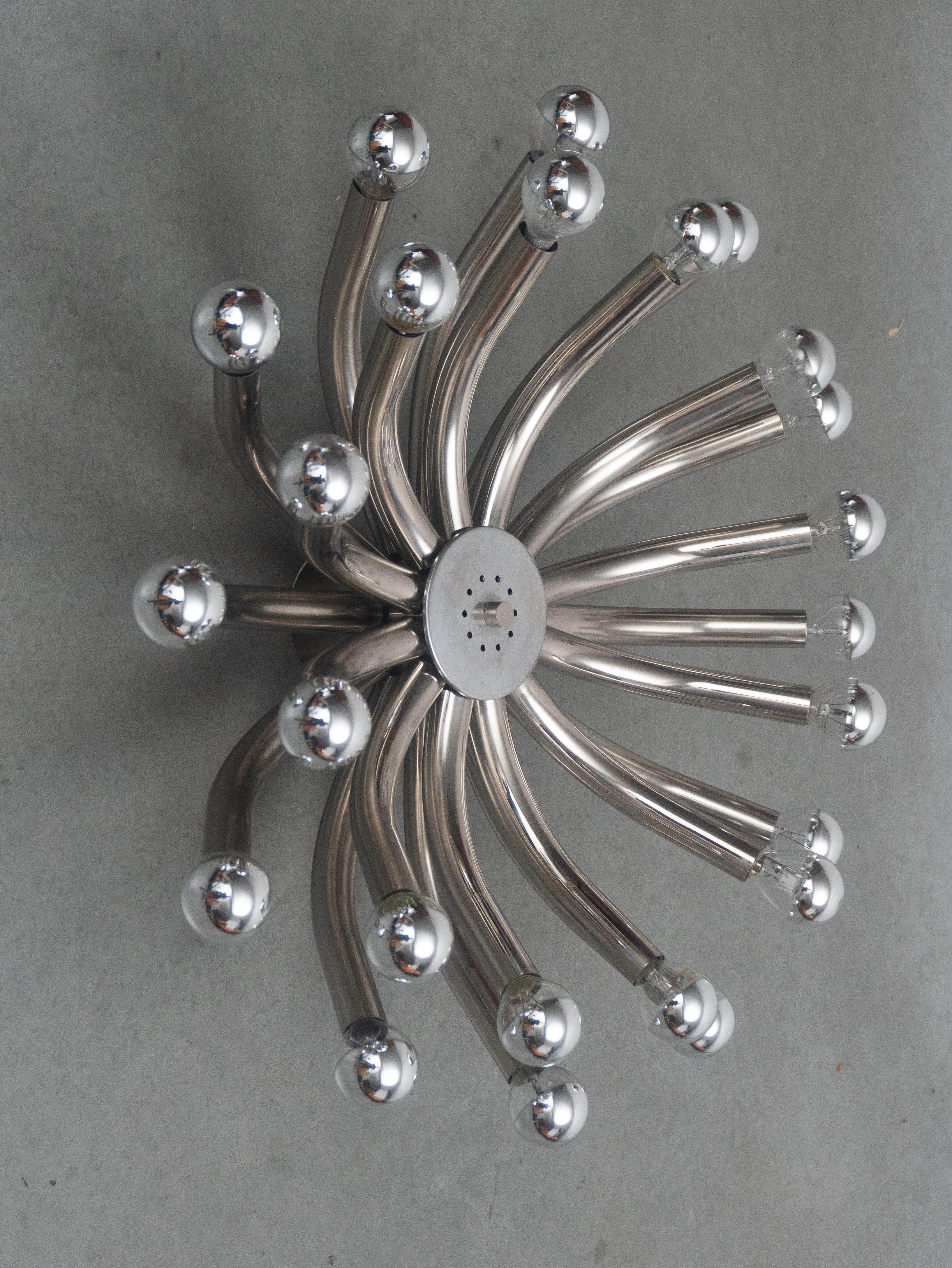 Mid-Century Modern Plafonnier encastré Sputnik moderne de l'ère Spage, Cosack, 1970, Allemagne en vente