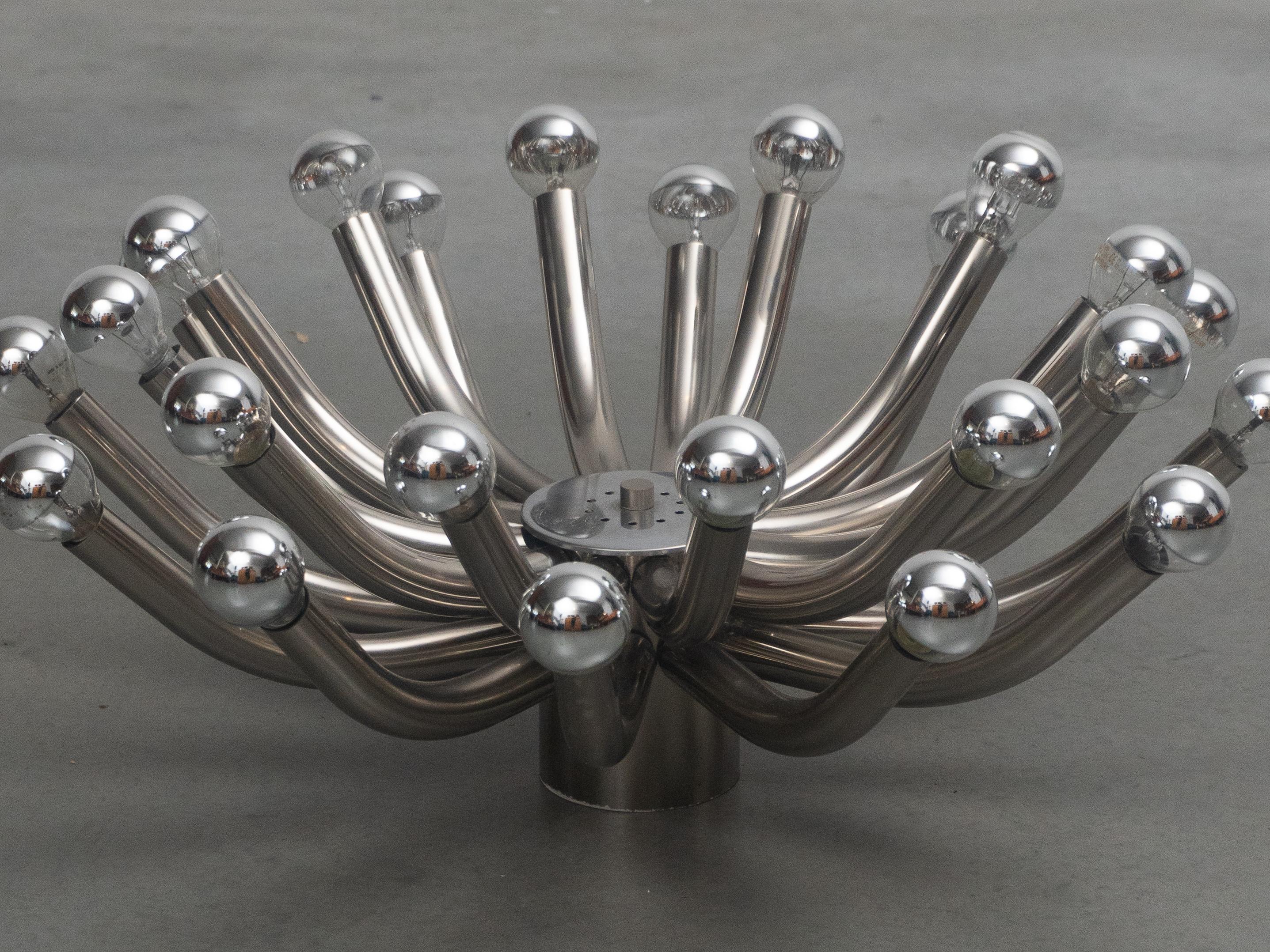 Métal Plafonnier encastré Sputnik moderne de l'ère Spage, Cosack, 1970, Allemagne en vente