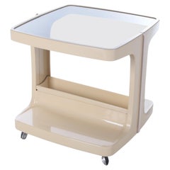 Spage Age Trolley Side Table Vintage, 1960s, France Spage Age Trolley Side Table Retro, 1960s, France