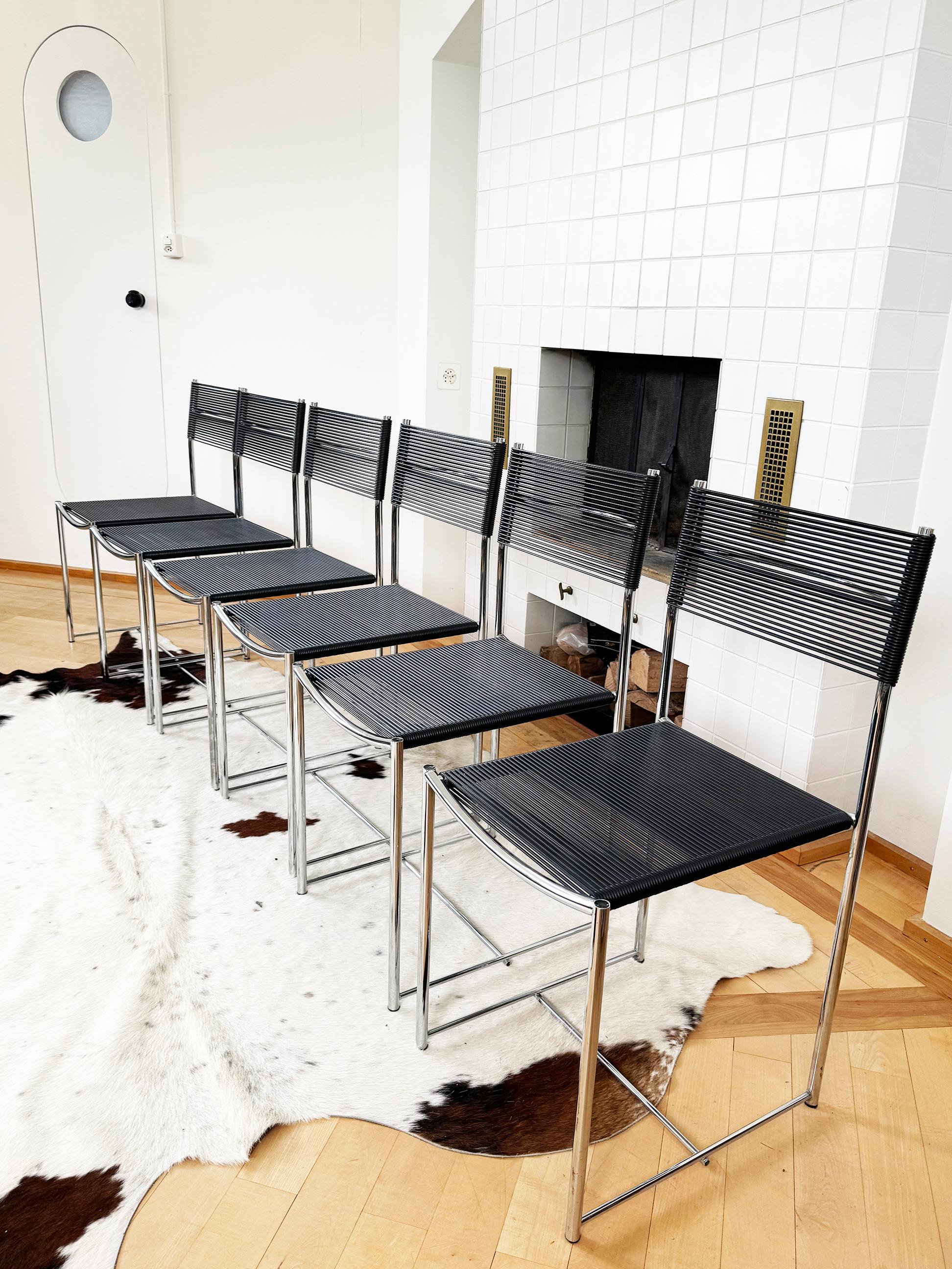Italian Spaghetti Chairs by Giandomenico Belotti for Alias, Italy, 1979, Set of 6