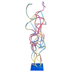 “Spaghetti Confetti” Abstract Enameled Steel Sculpture