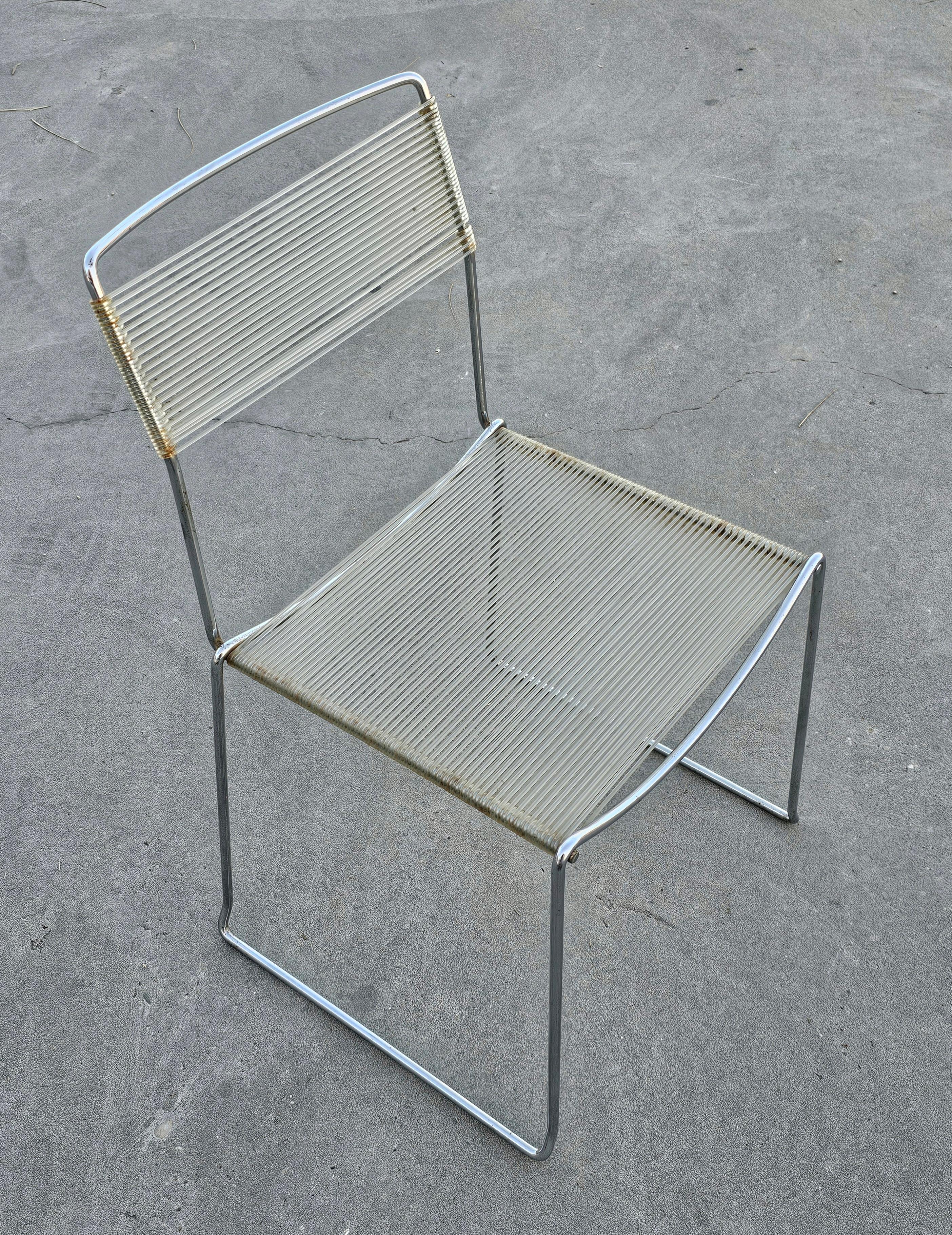 Late 20th Century  Spaghetti Dining Chairs by Giandomenico Belotti for Alias, Italy 1979 For Sale