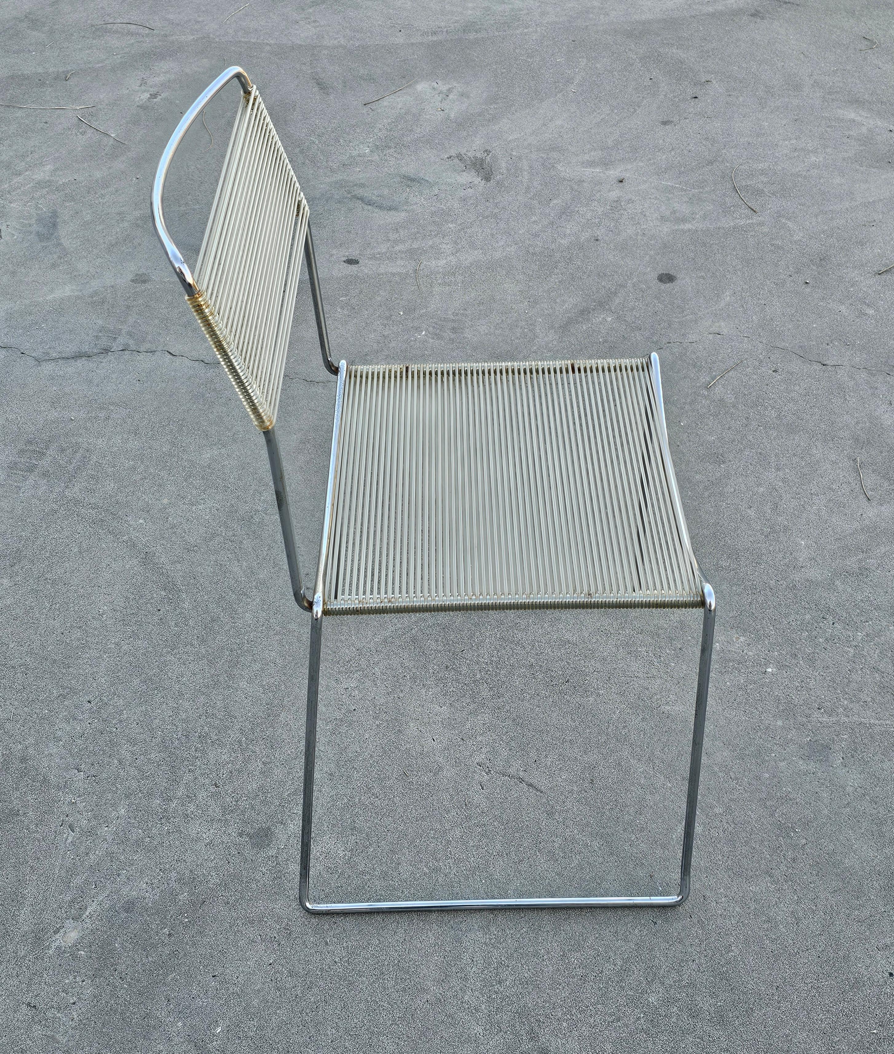 Steel  Spaghetti Dining Chairs by Giandomenico Belotti for Alias, Italy 1979 For Sale