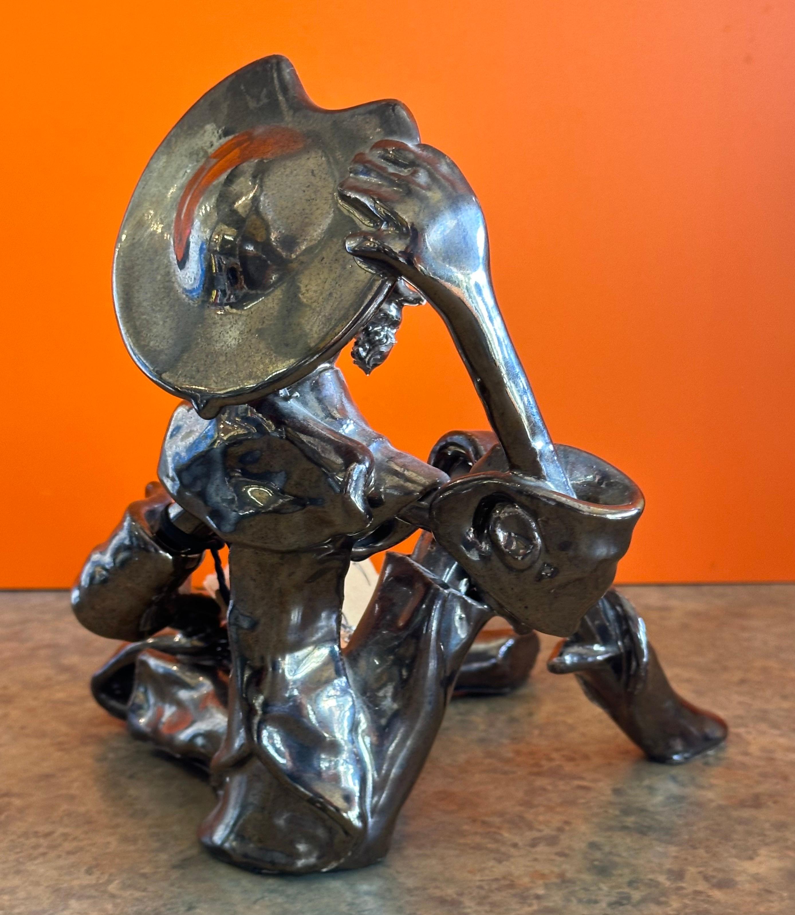 Ceramica Scultura di spaghetti di Don Chisciotte di Roberto Nischli in vendita