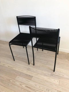 Spaghetti Side Chairs in Black by Giandomenico Belotti for Alias