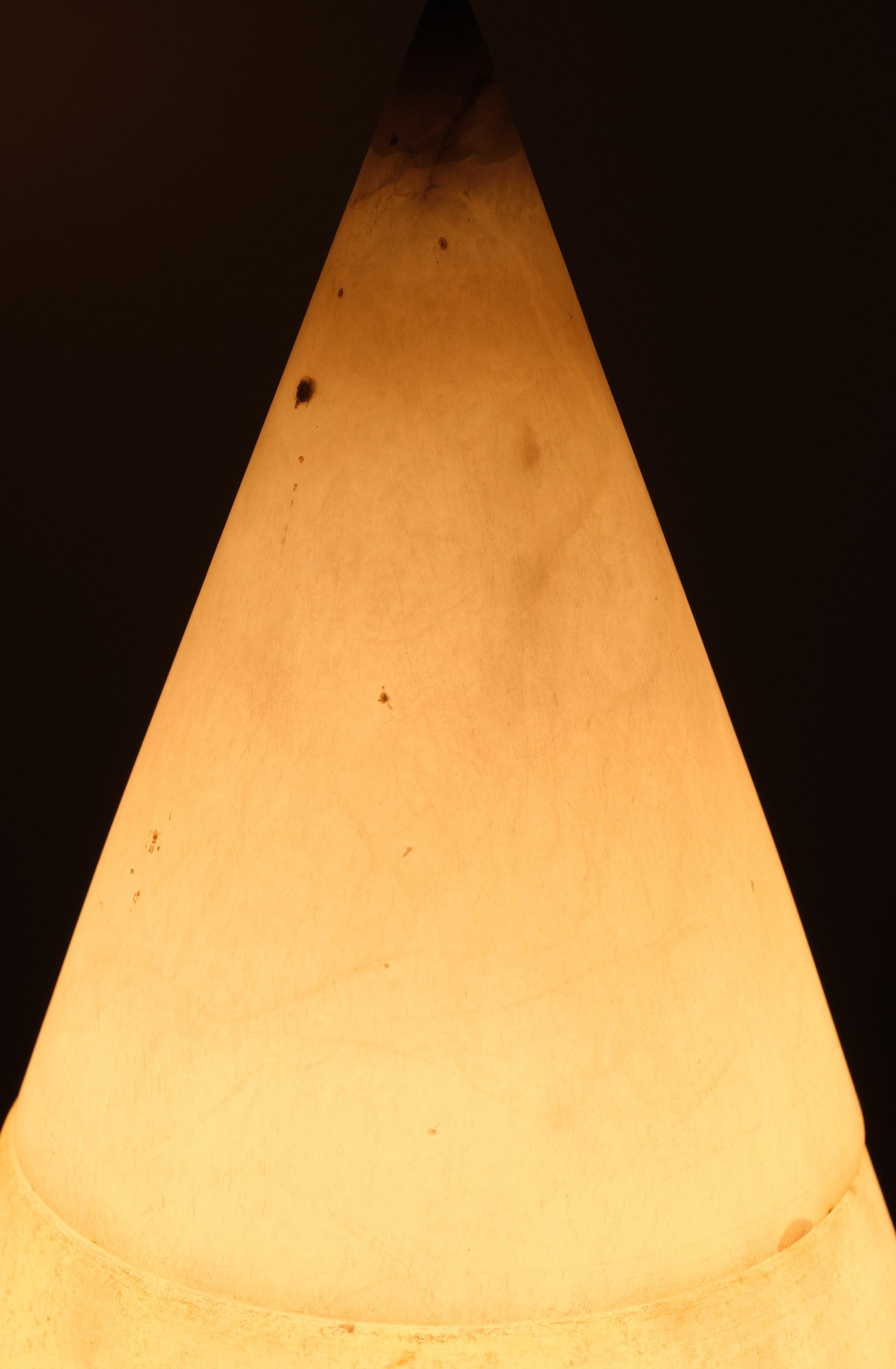 Mid-Century Modern Spain Alabaster Pyramid Table Lamp