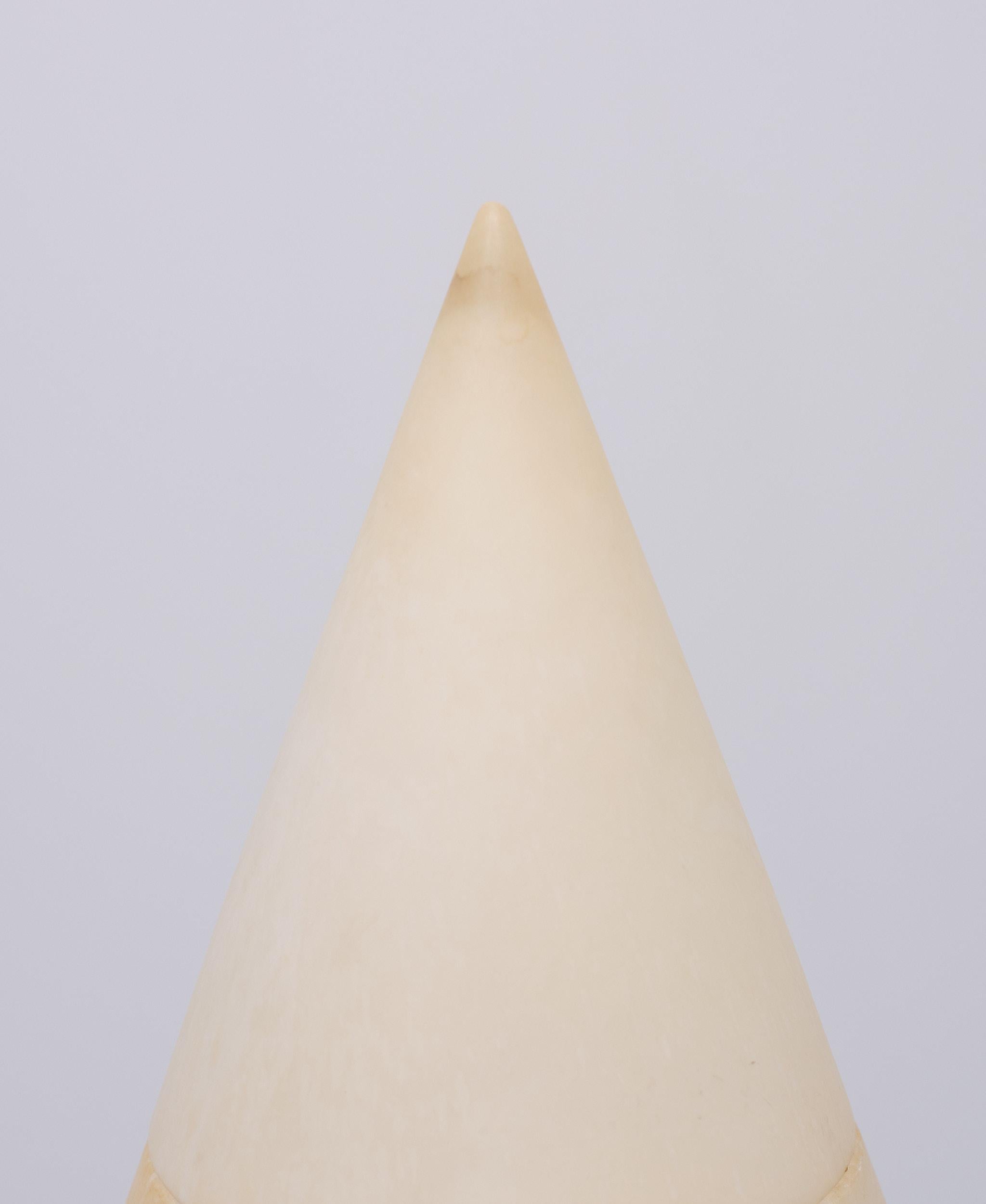Spain Alabaster Pyramid Table Lamp 1