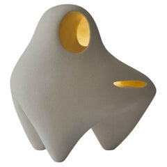 Contemporary White Stoneware Nomad Lamp