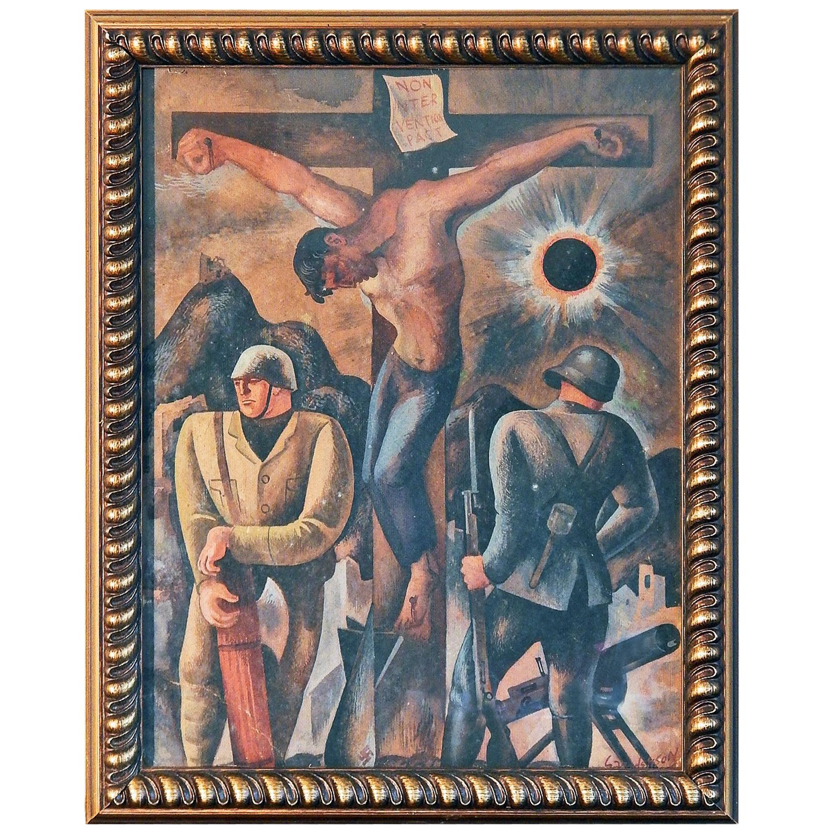 "Spain Crucified, " Important Painting Supporting Anti-Franco Forces, Late 1930s