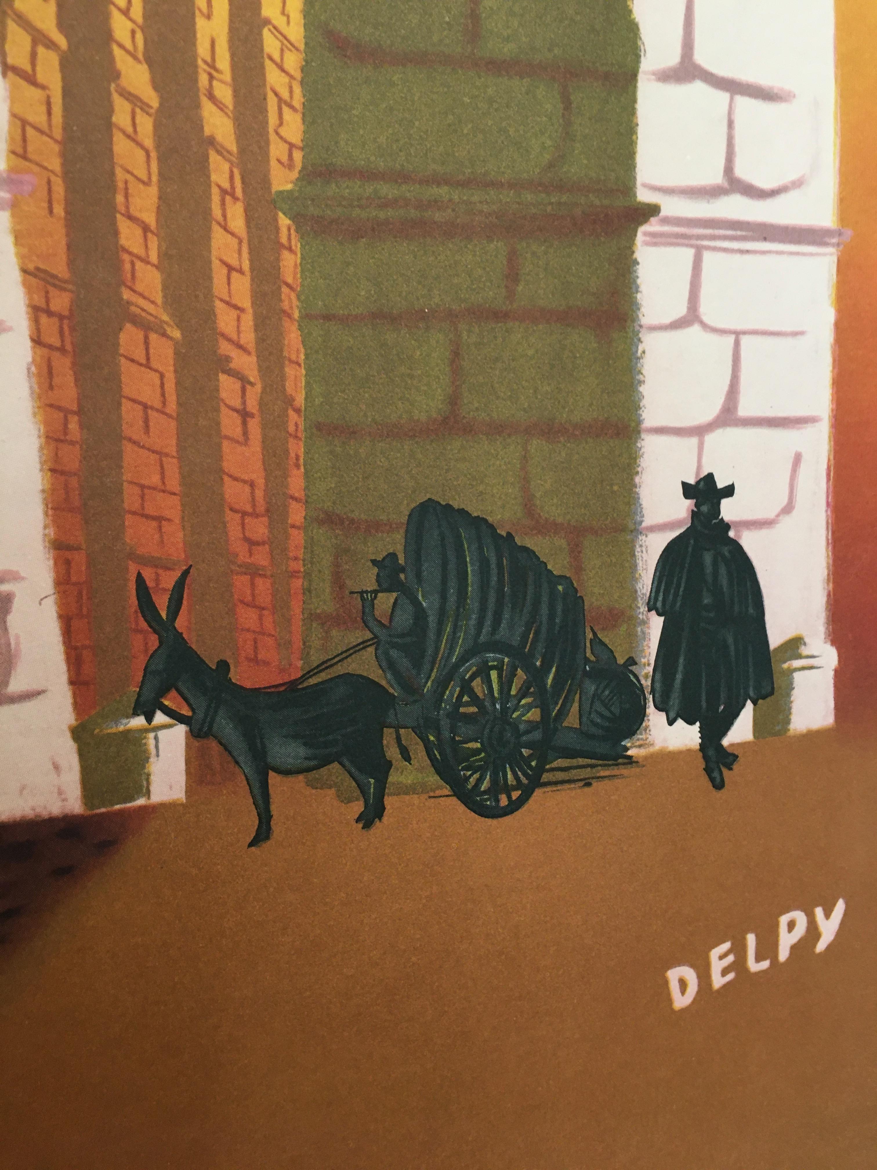 Original-Vintage-Poster „Spain“ Reise und Tourismus von Delpy, 1948 (Papier)