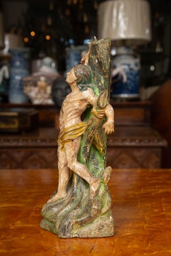 Spainish 18th Century Hand Carved Figure of St. Sabastian